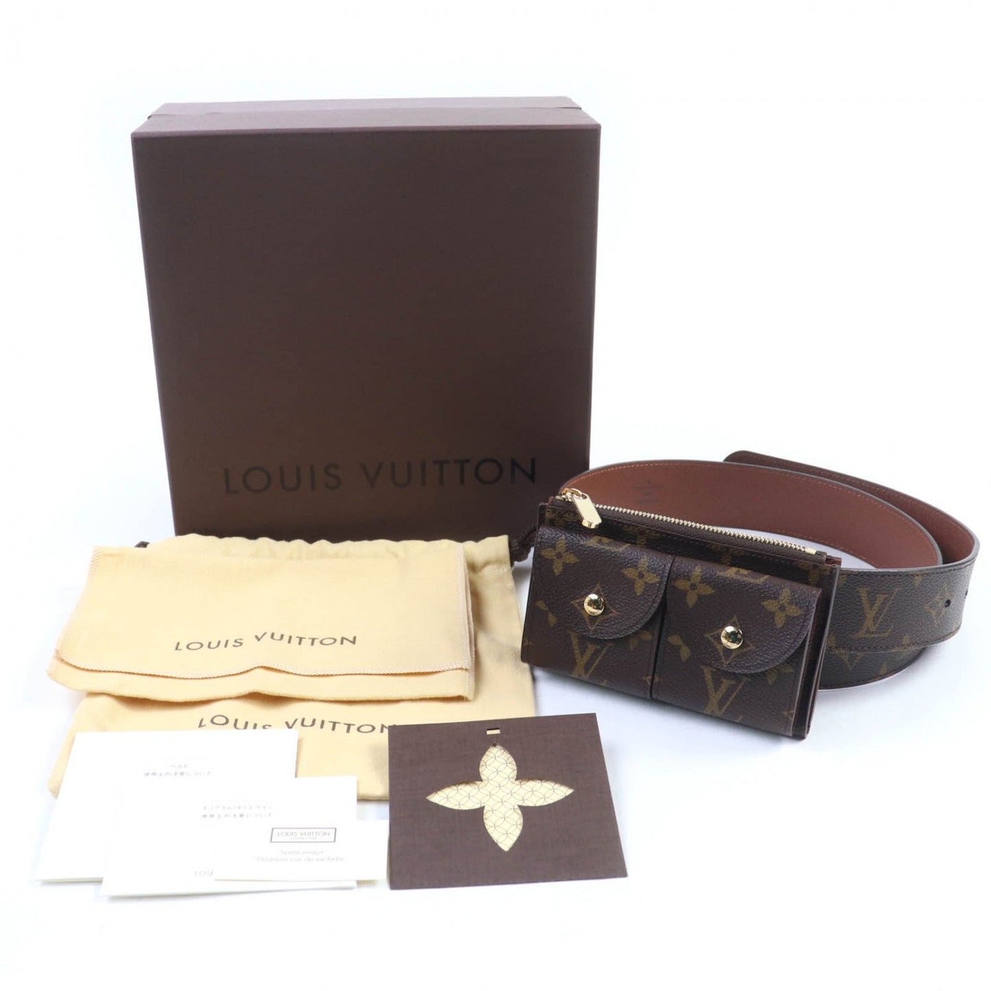 Louis Vuitton Pouch M9836 Santur Pochette Duo Monogram Canvas Brown Clutch Bag