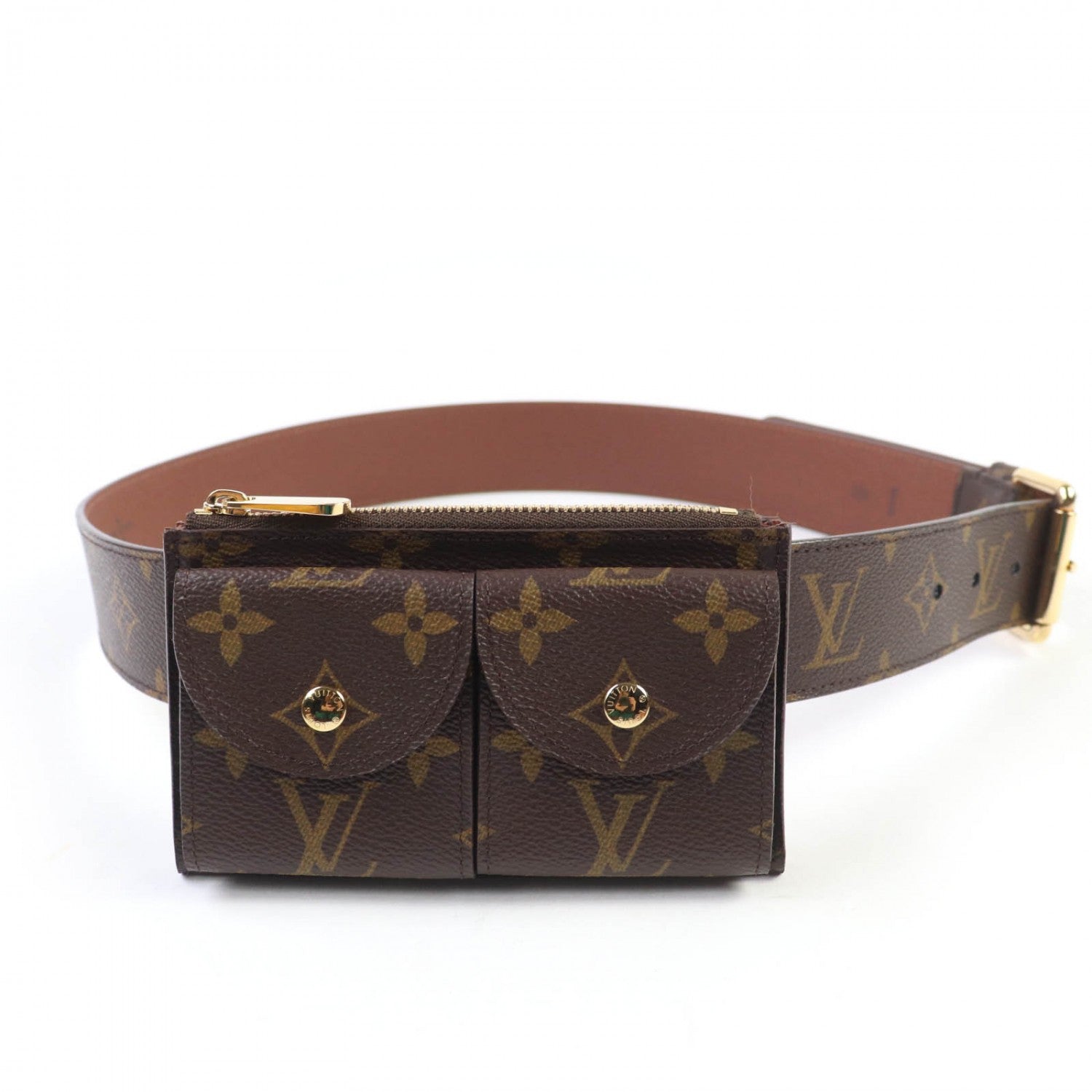 Louis Vuitton Pouch M9836 Santur Pochette Duo Monogram Canvas Brown Clutch Bag