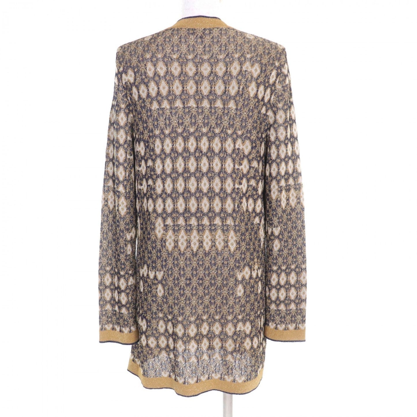 Chanel cardigan Viscose navy 38 Gold Handbag