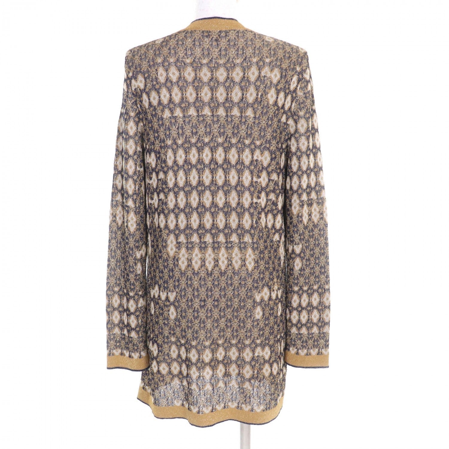 Chanel cardigan Viscose navy 38 Gold Handbag