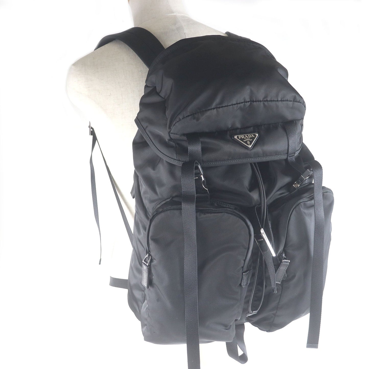 Prada Re Backpack Leather Nylon Saffiano