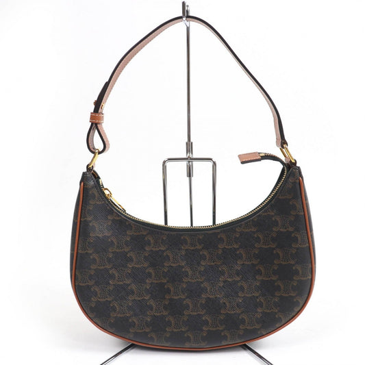 Coated Type Ava Triomphe One Shoulder Bag Canvas Brown