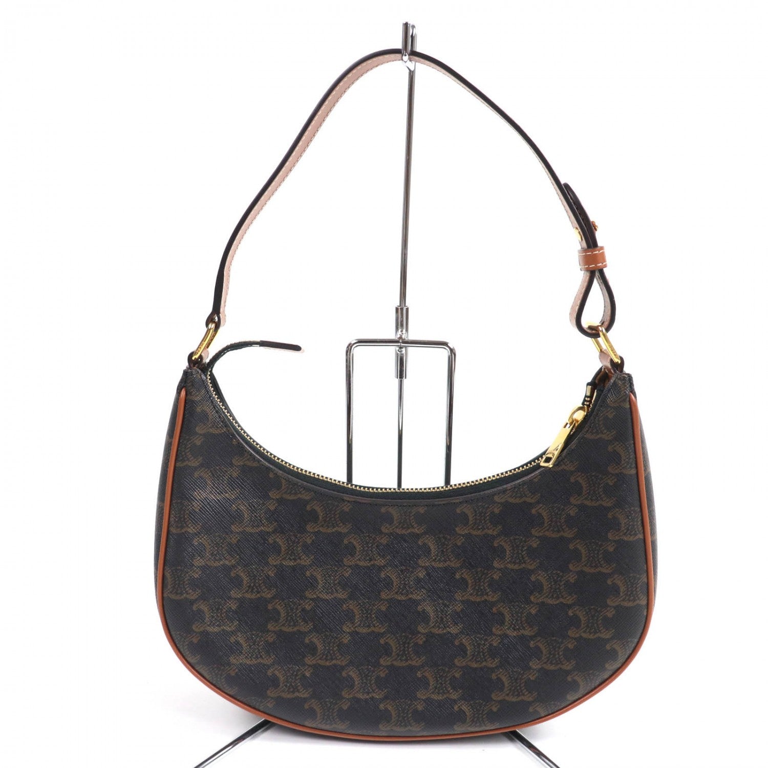 Coated Type Ava Triomphe One Shoulder Bag Canvas Brown