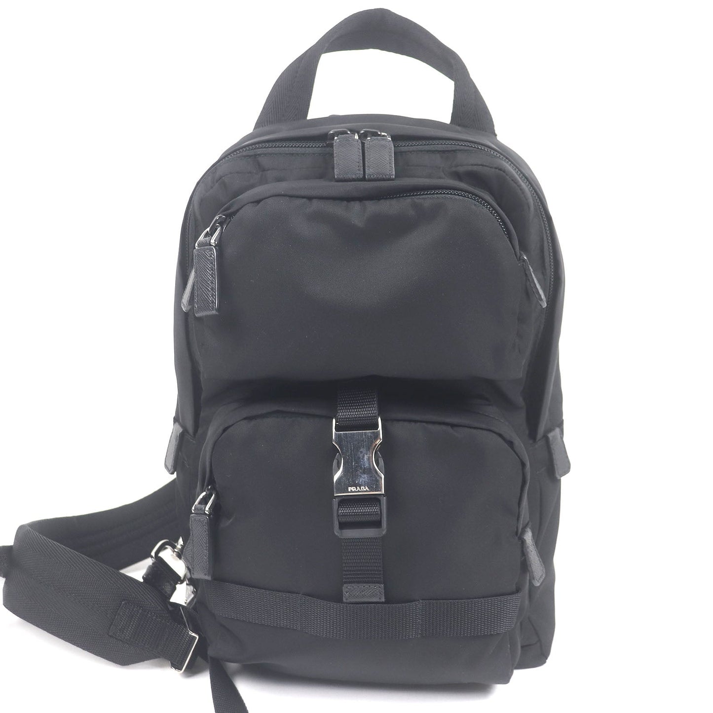 Prada Triangle Sling Bag Nylon Logo Crossbody Bag