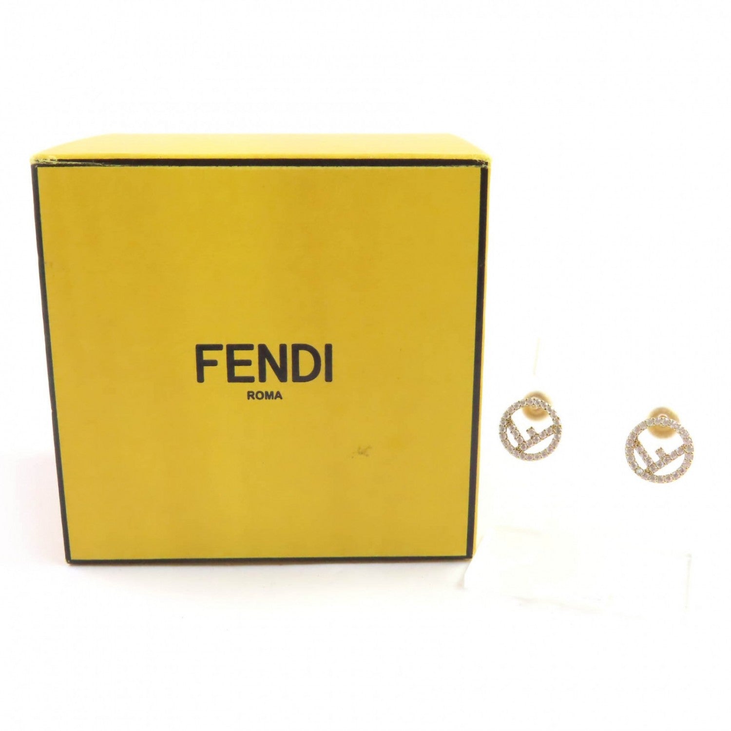 Fendi Pierce Plated Rhinestones Is Pierce Handbag Gold Silver Travel Bag