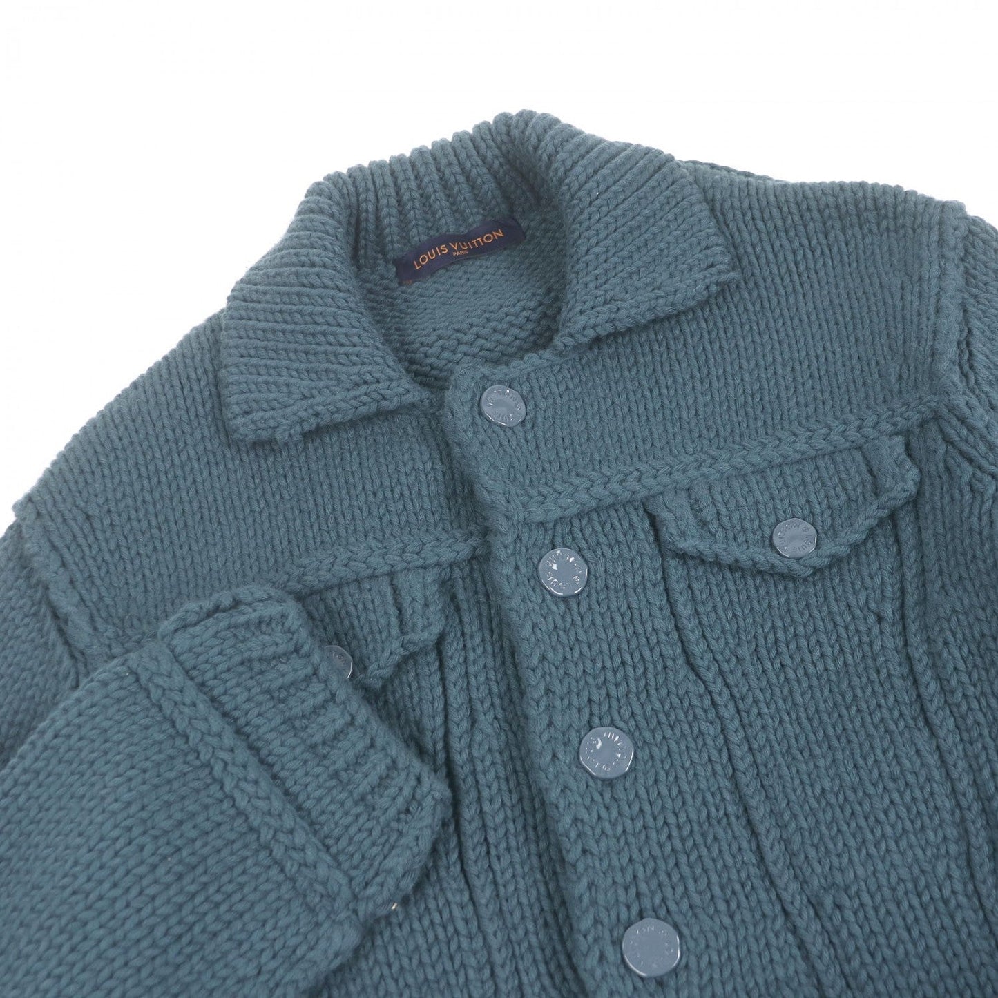 Louis Vuitton Jacket XL Wool Blue Green Apparel