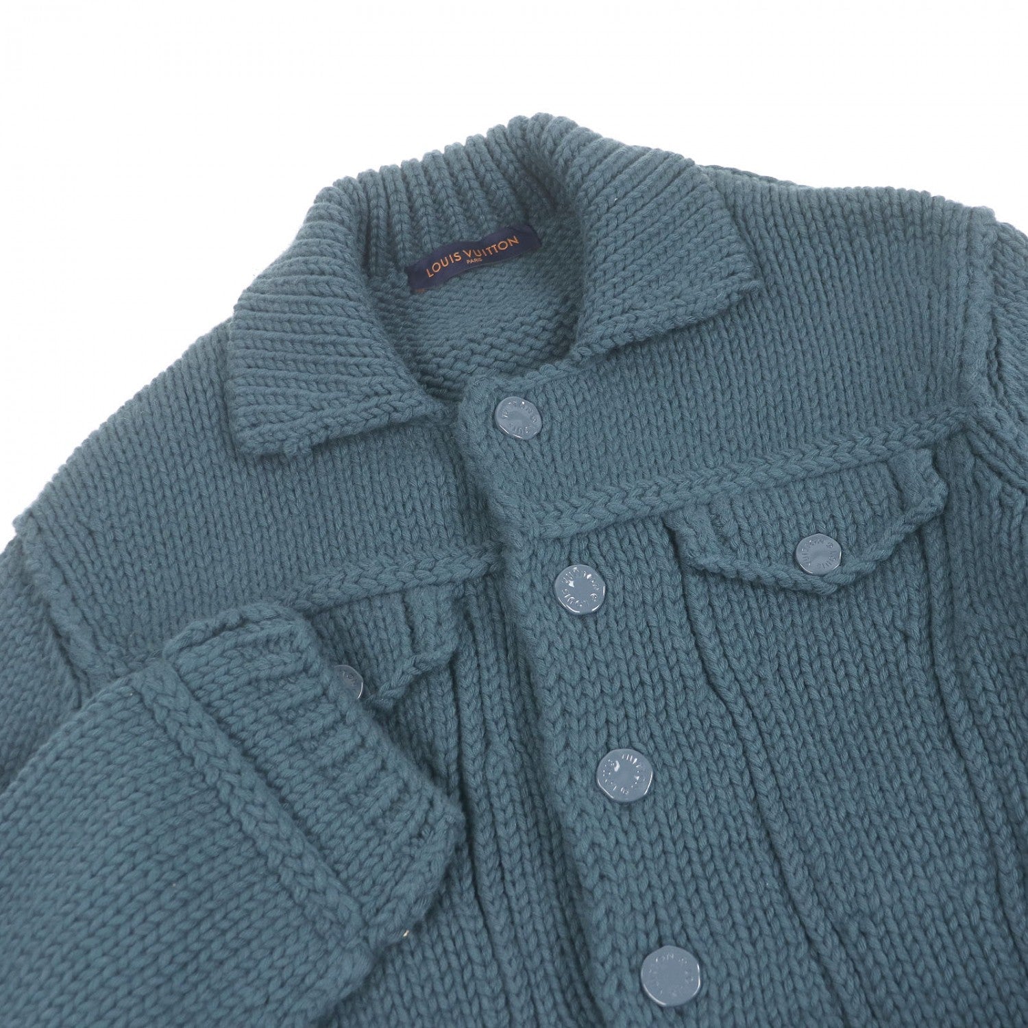 Louis Vuitton Jacket XL Wool Blue Green Apparel