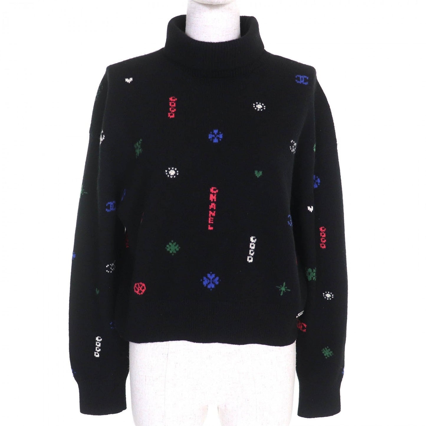Chanel knit 21N cashmere 36 Multicolor Black Handbag