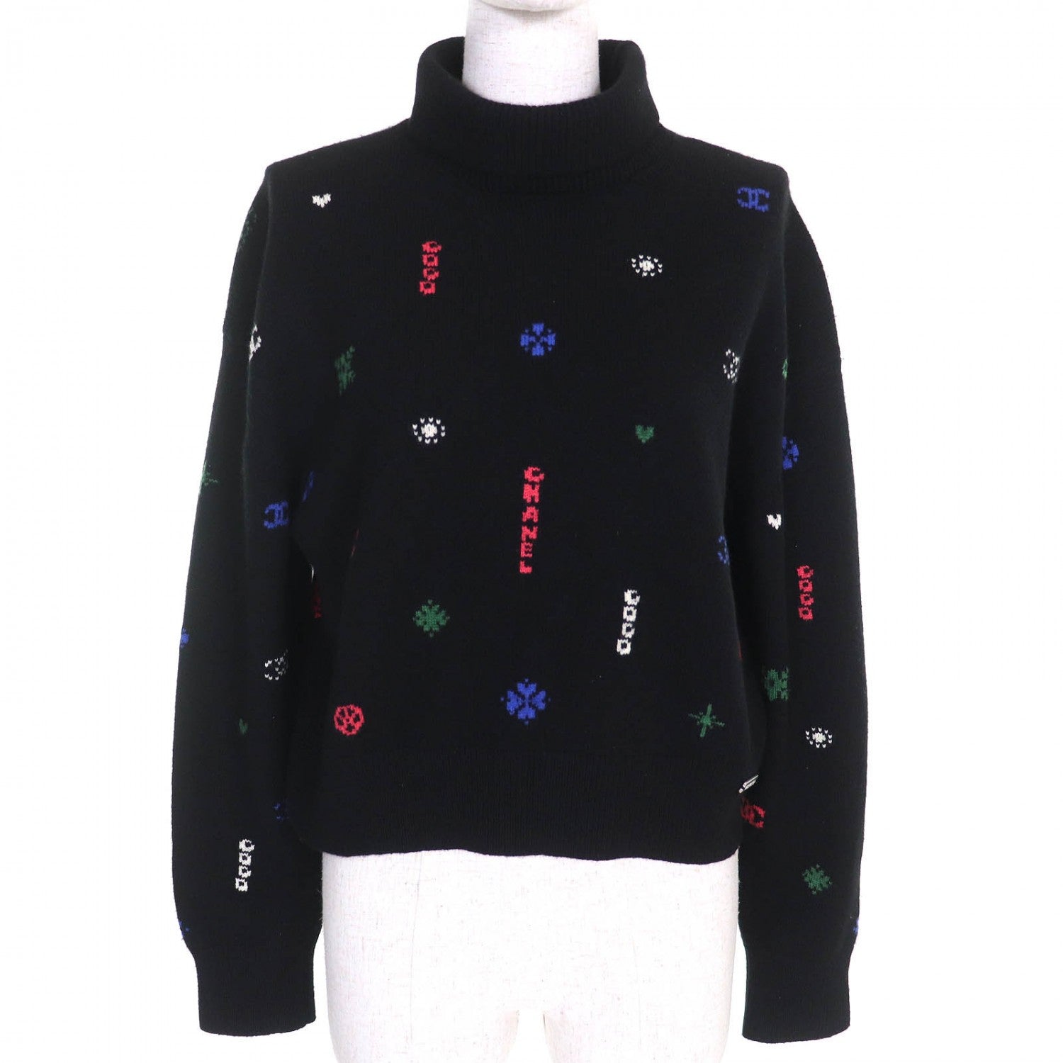 Chanel knit 21N cashmere 36 Multicolor Black Handbag
