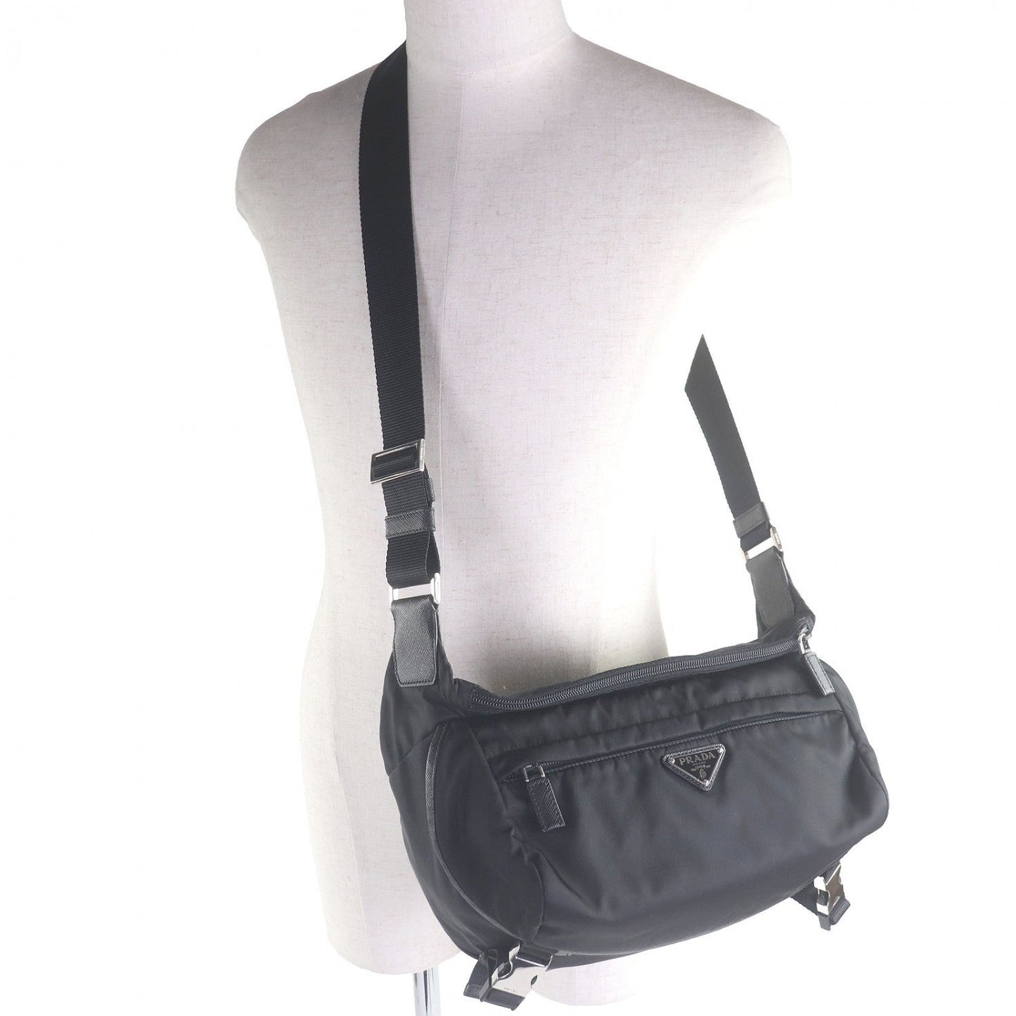 Shoulder Bag Recycled Polyamide Black