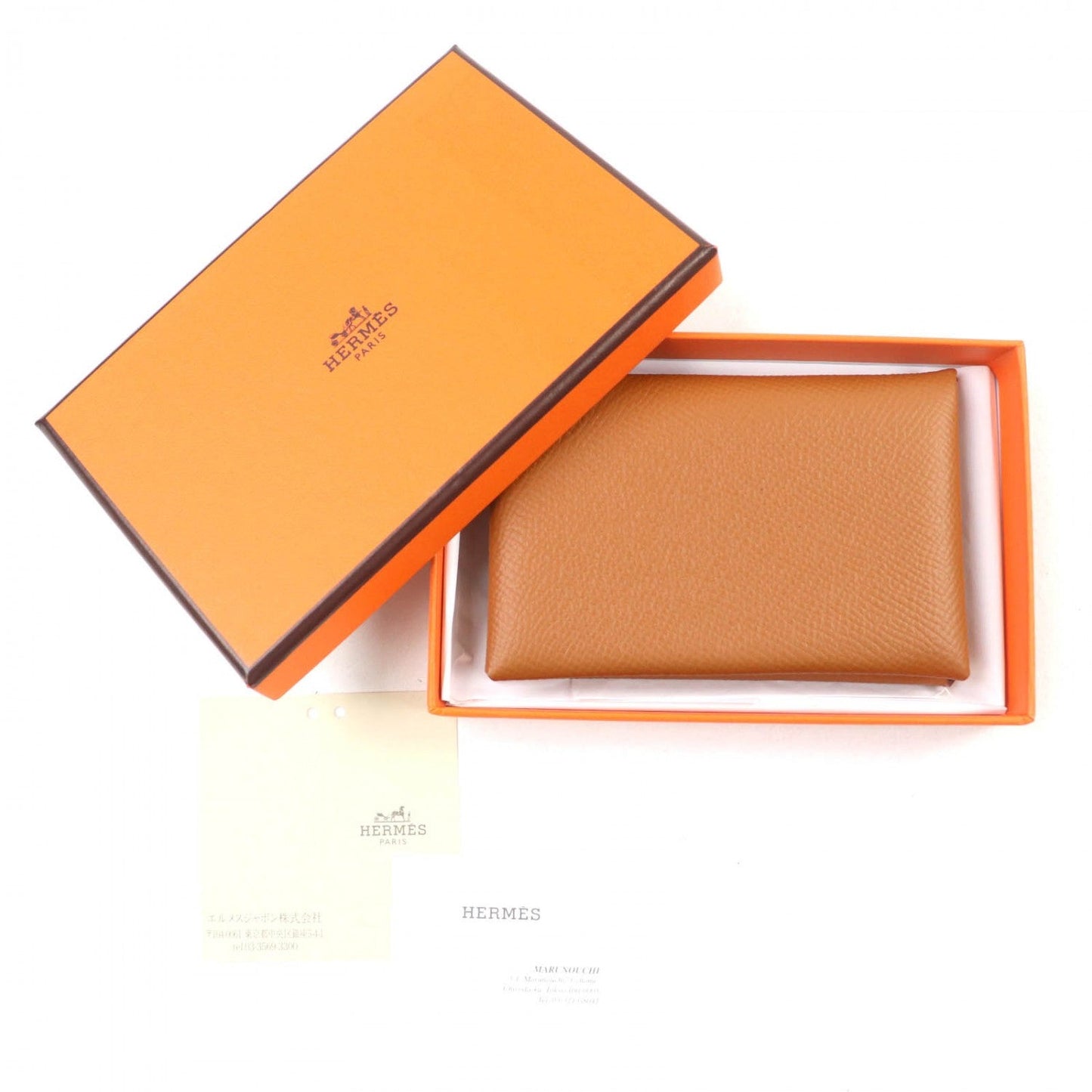 Card Case Epsom Calvi Handbag Gold Travel Bag