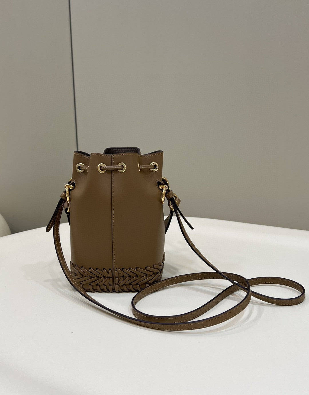Top QualityTop Quality Mon Tresor Brown Mini Bag Stitching 18Cm7In