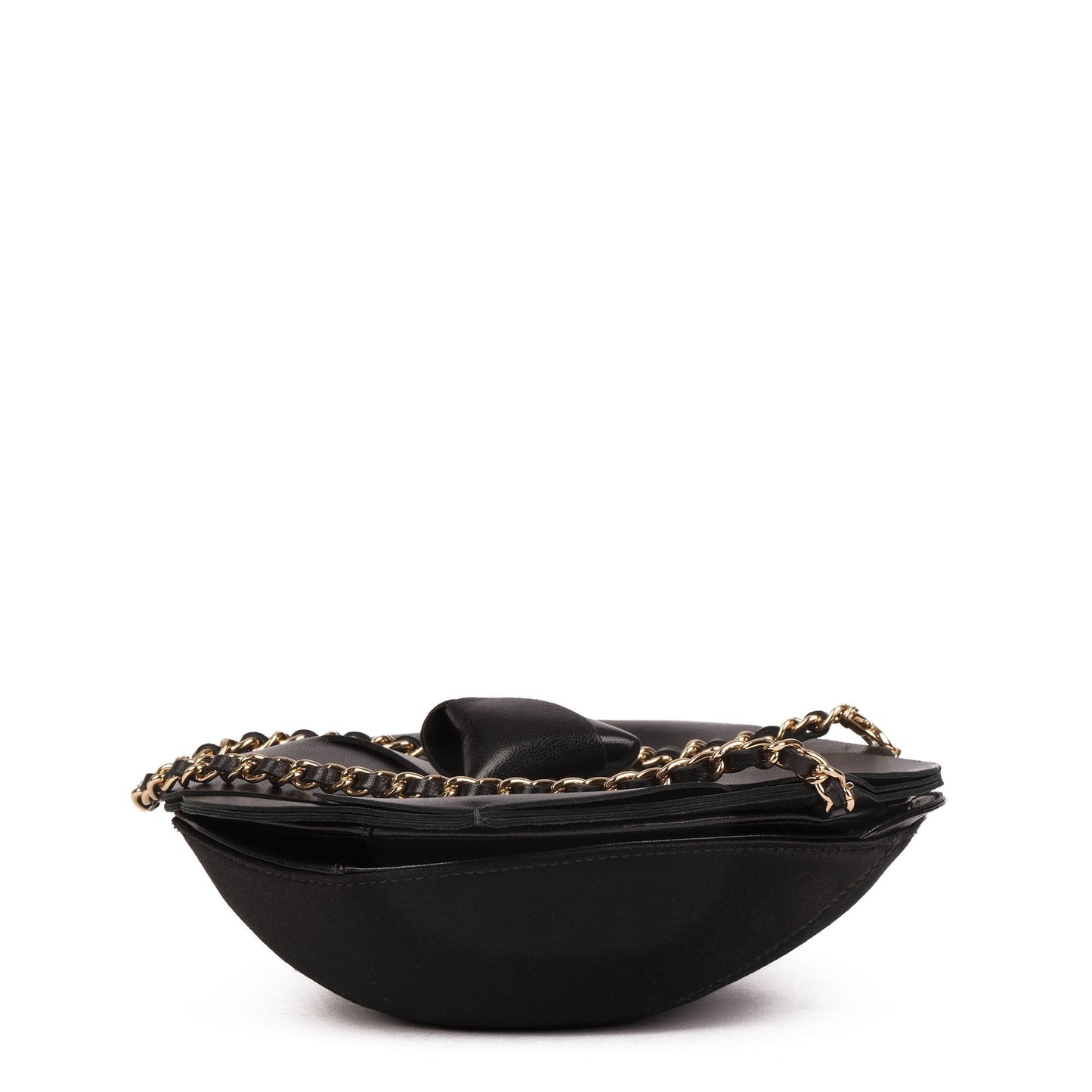 Chanel Black Lambskin Camellia Clutch-on-Chain COC Top Handle Bag
