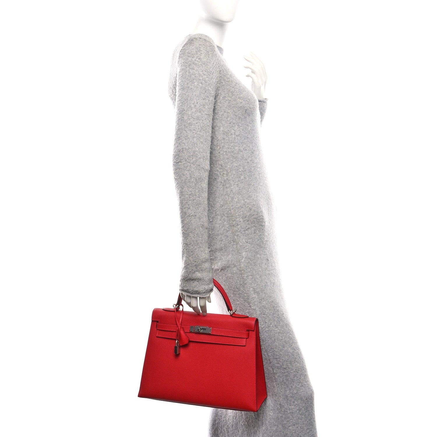Hermes Epsom Kelly Sellier Rouge Cas Ue Handbag Travel Bag Rouge Casue 1759383