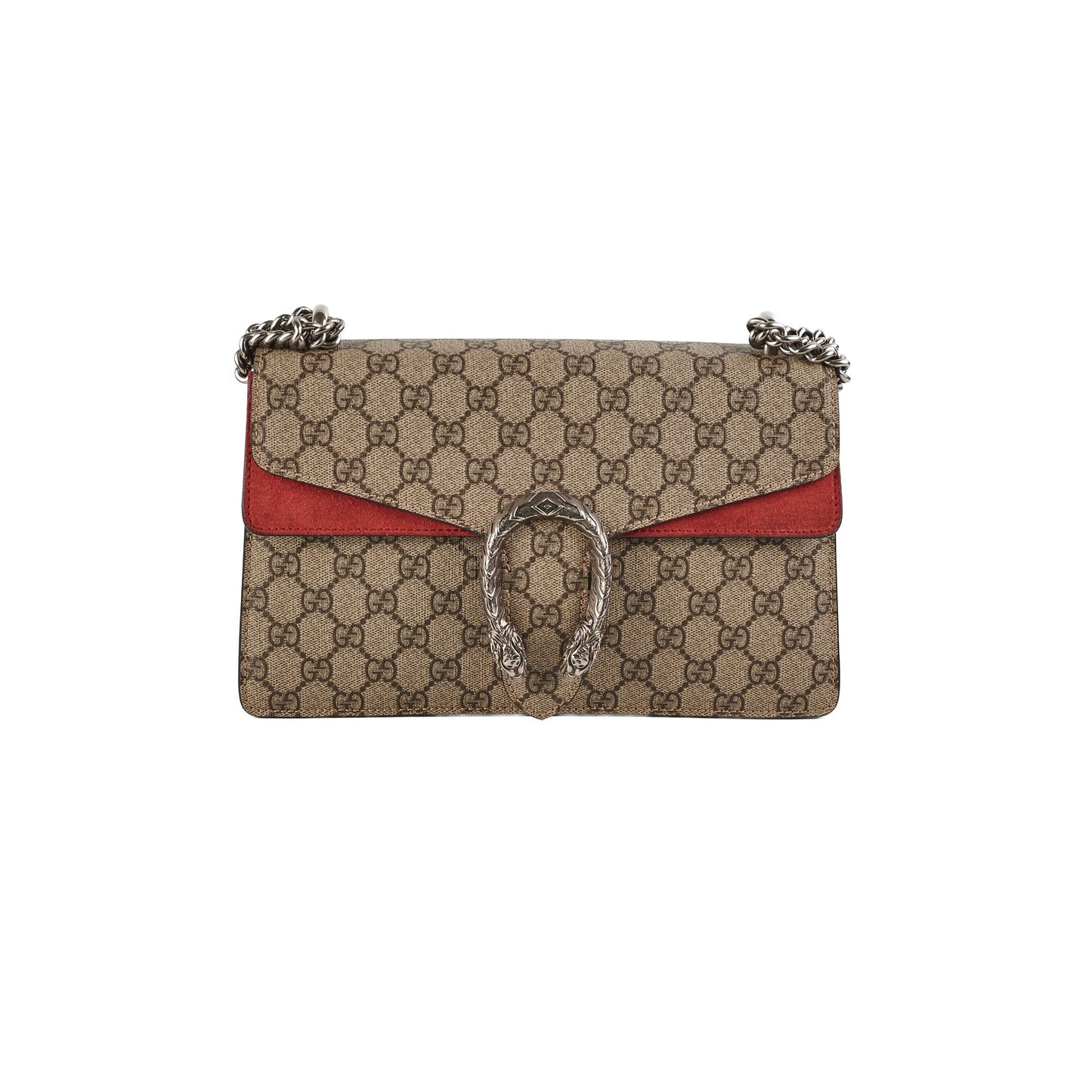 Gucci Dionysus Supreme Shoulder Bag Red Medium Crossbody Bag