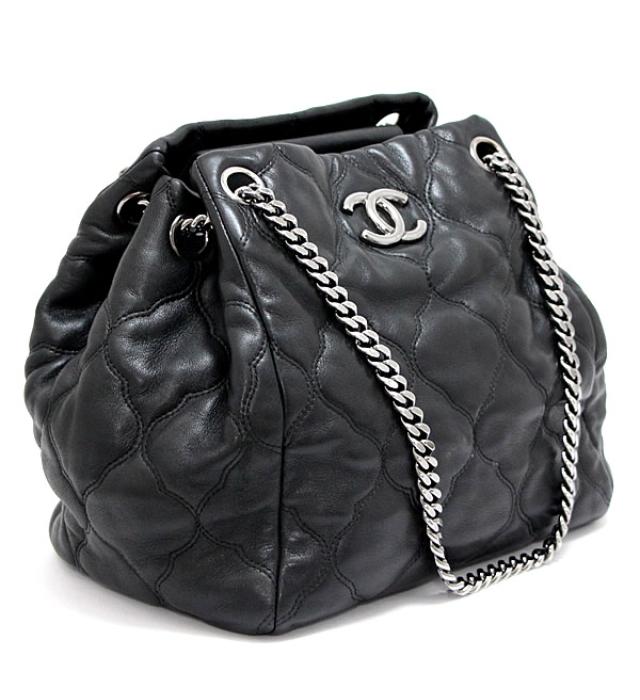 Chanel Shoulder Bag Lambskin S Metal Fittings Black Chain