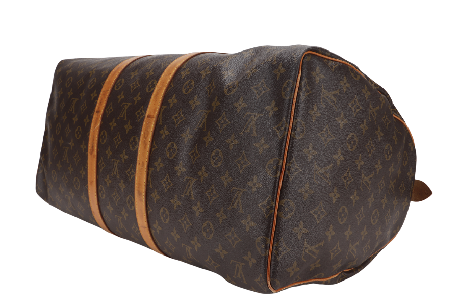 LOUIS VUITTON KEEPALL 55 MONOGRAM CANVAS GOLD HARDWARE WITH DUST COVER