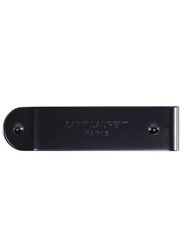 YSL Saint Laurent Trending Id Money Metal Clip Travel Bag Black