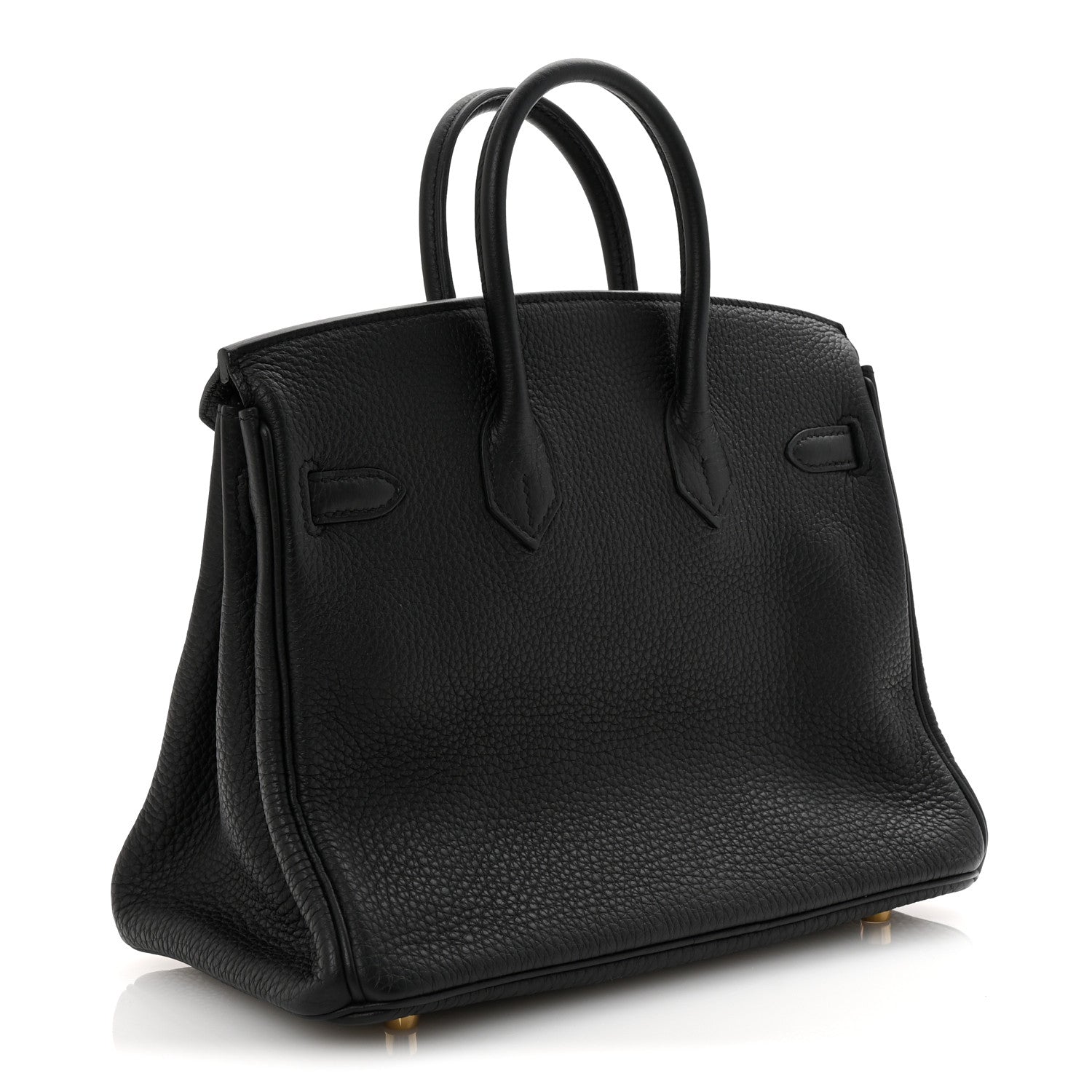 Hermes Togo Birkin Handbag Black Travel Bag 25 Black 1725861