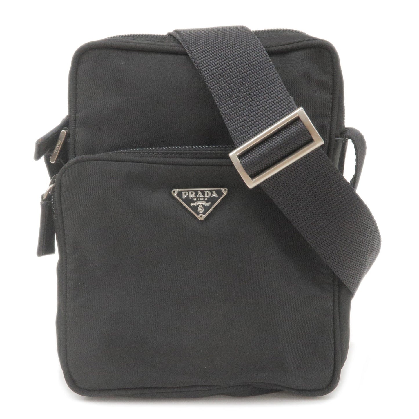 Prada Prada Logo Nylon Leather Shoulder Bag Nero Black Bt0169 36626 15