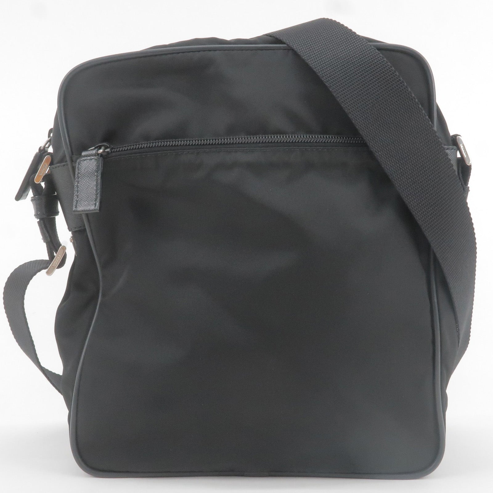 Prada Prada Nylon Leather Shoulder Bag Crossbody Bag Nero