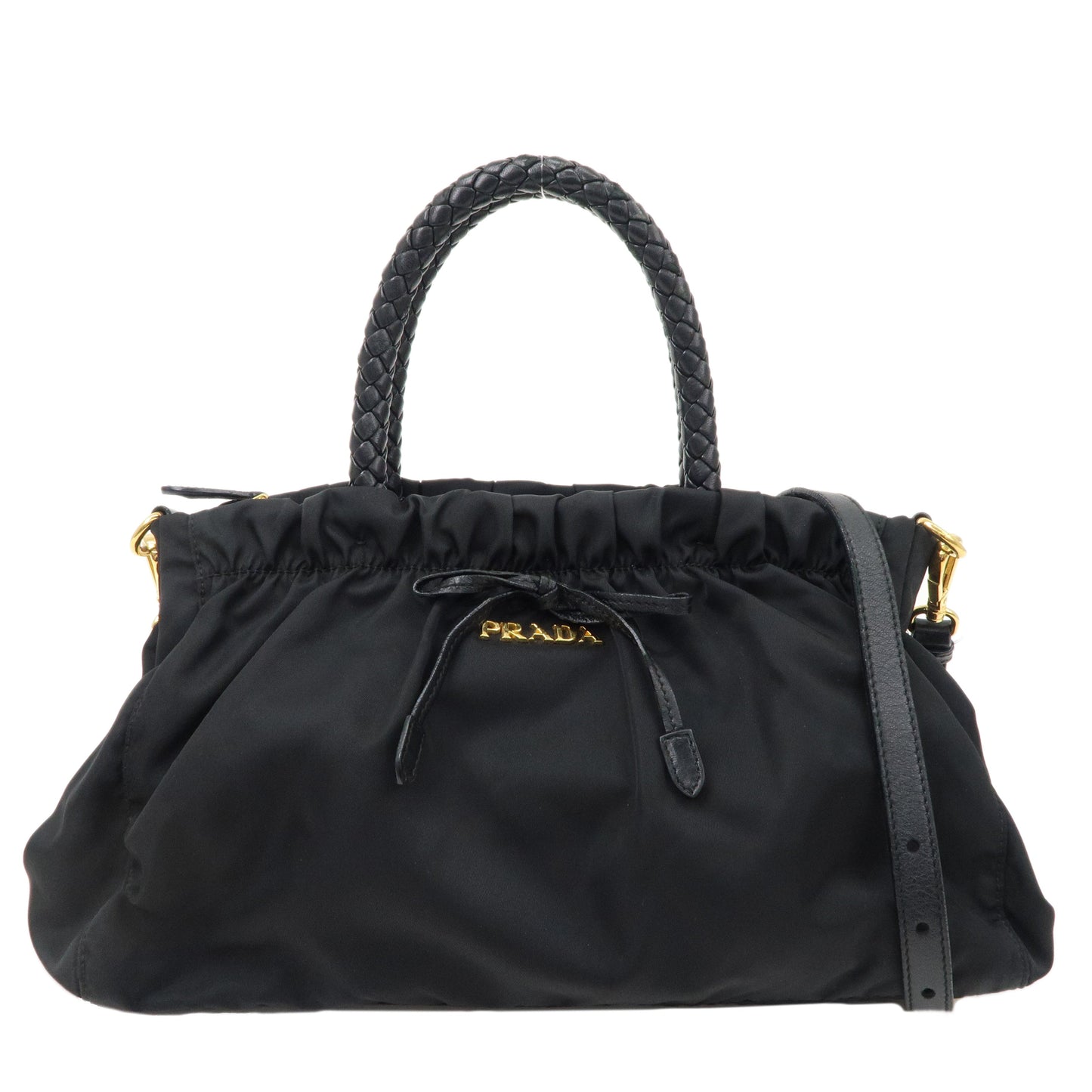Prada Prada Logo Nylon Leather 2Way Bag Tote Bag