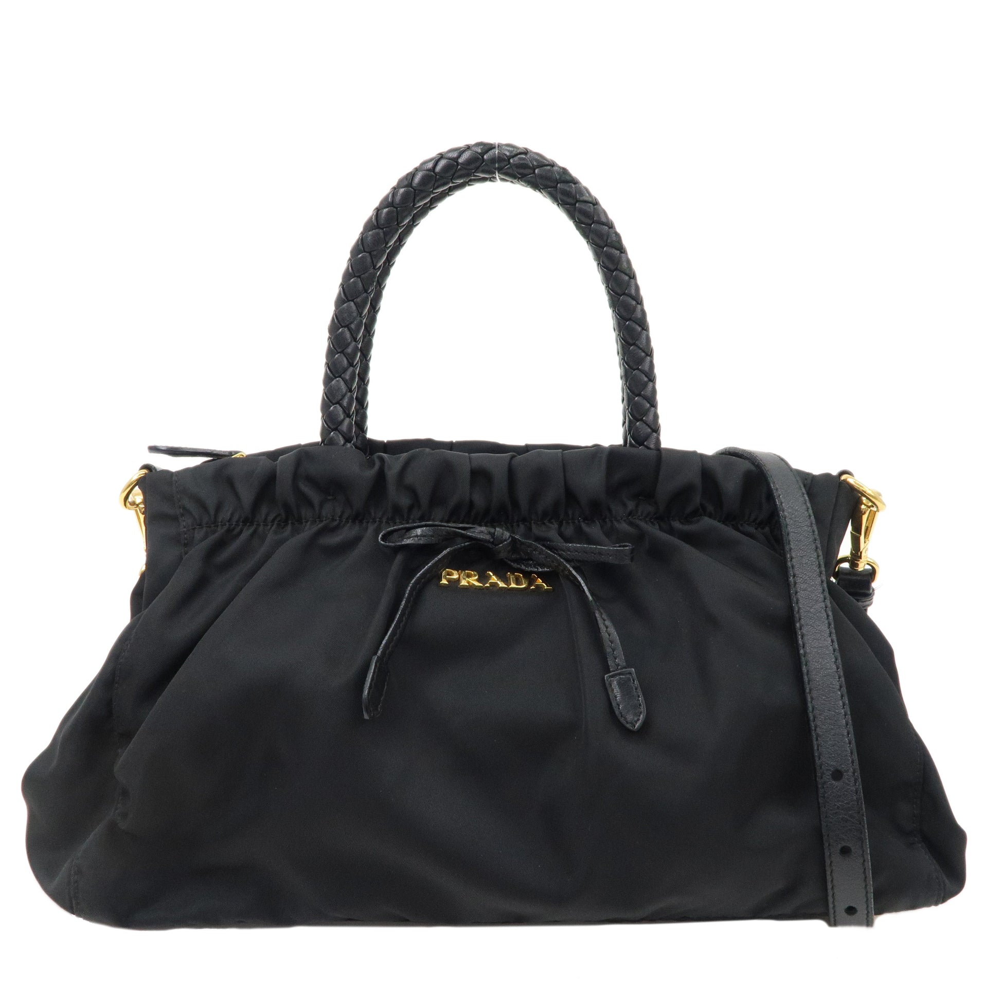 Prada Prada Logo Nylon Leather 2Way Bag Tote Bag