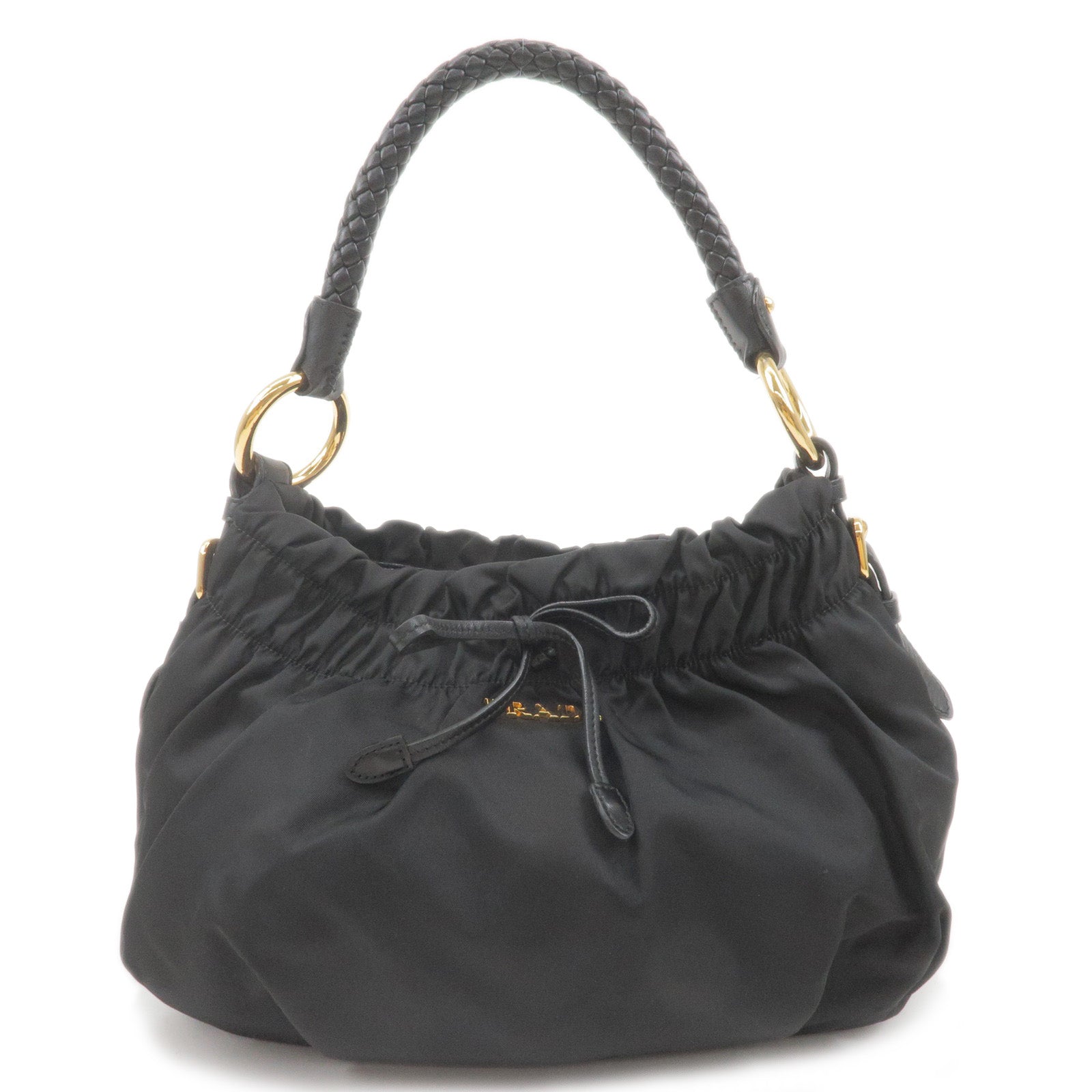 Prada Prada Nylon Leather Ribbon Shoulder Bag Hand Bag