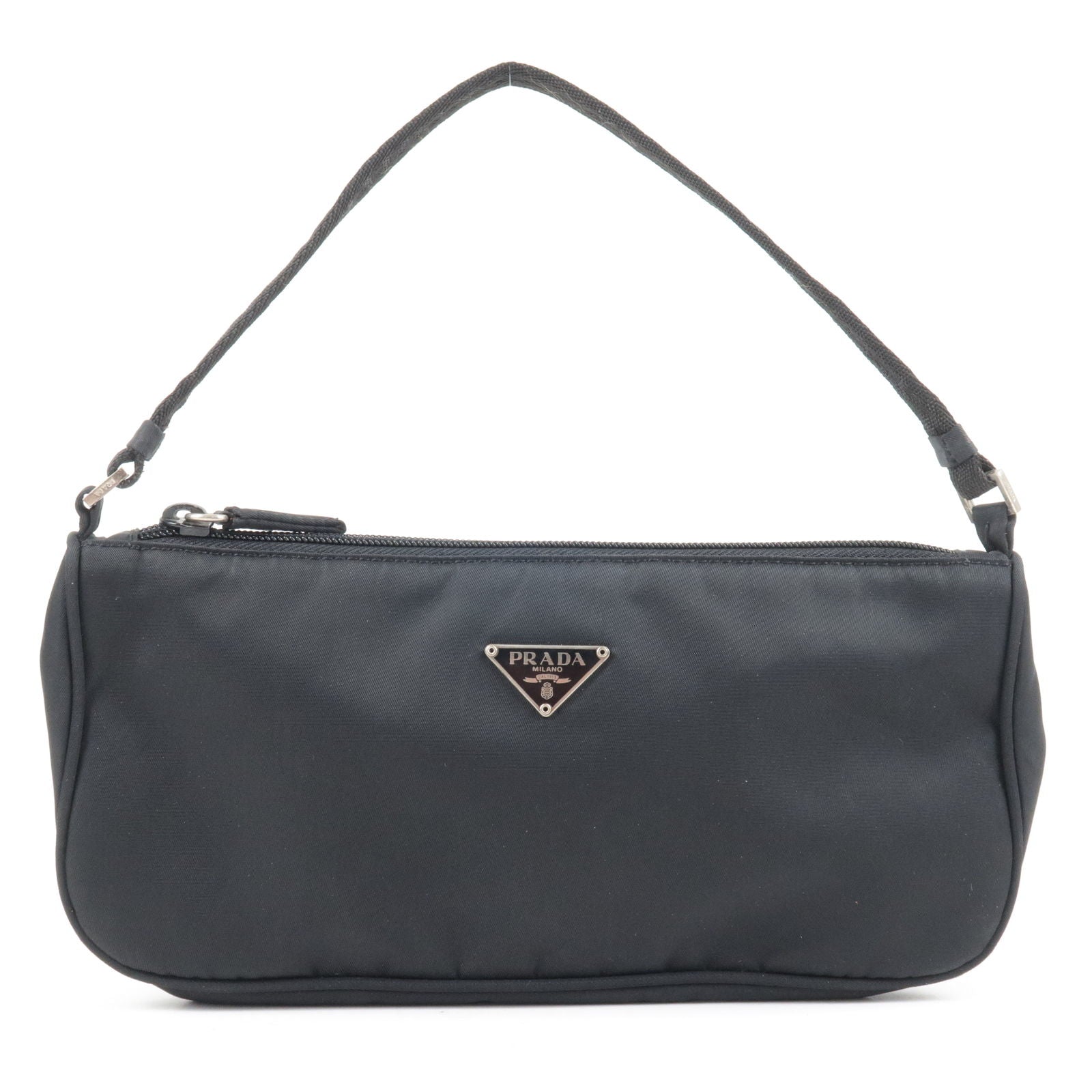Prada Prada Logo Nylon Hand Bag Pouch Purse Mini Travel Bag