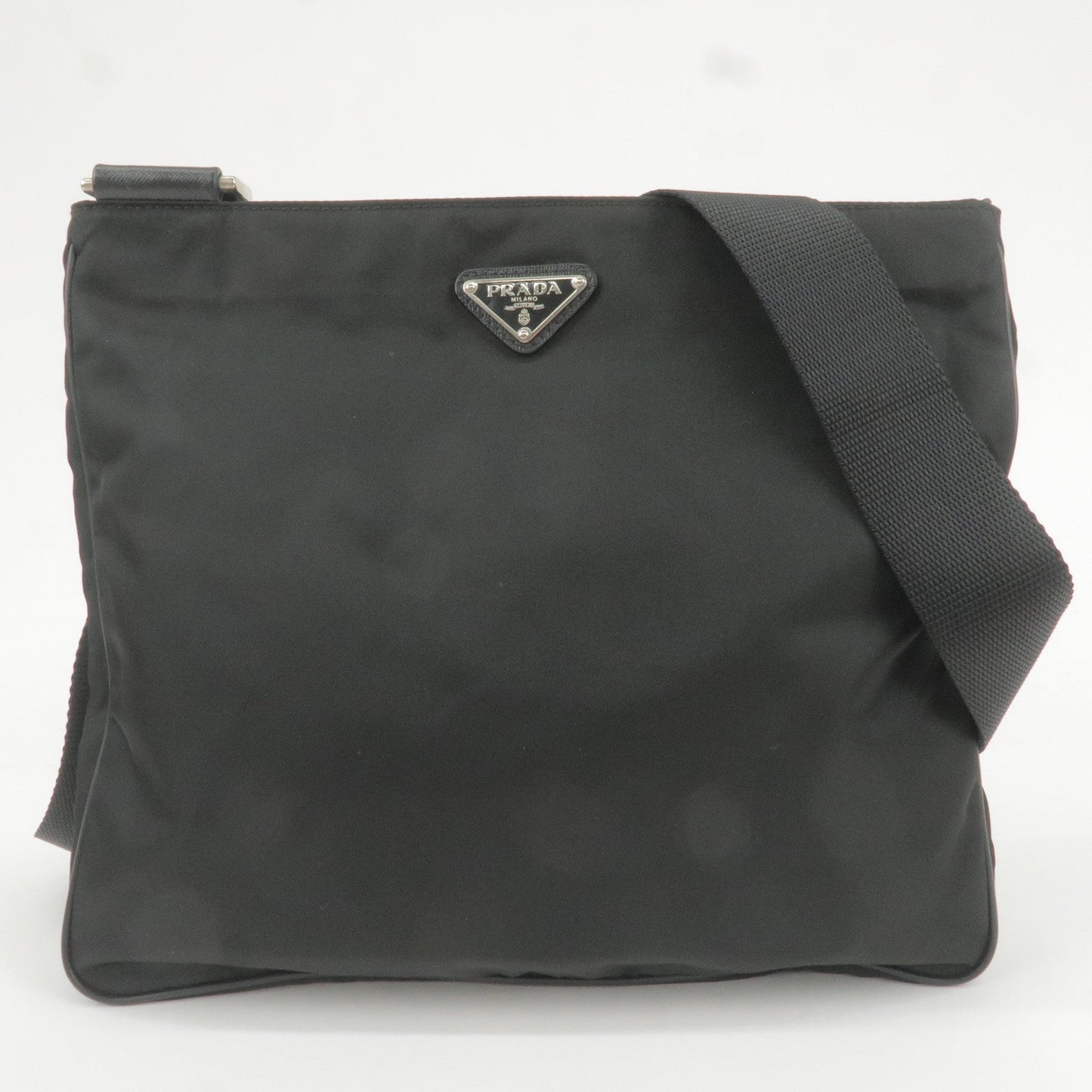 Prada Prada Logo Nylon Leather Shoulder Bag Nero Black Va0338 35829 16