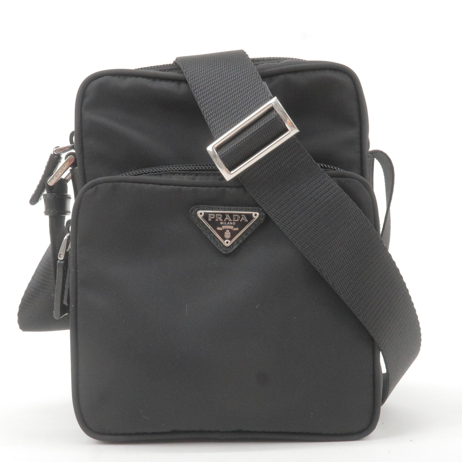 Prada Prada Logo Nylon Leather Shoulder Bag Nero Black Bt0169 36102 10