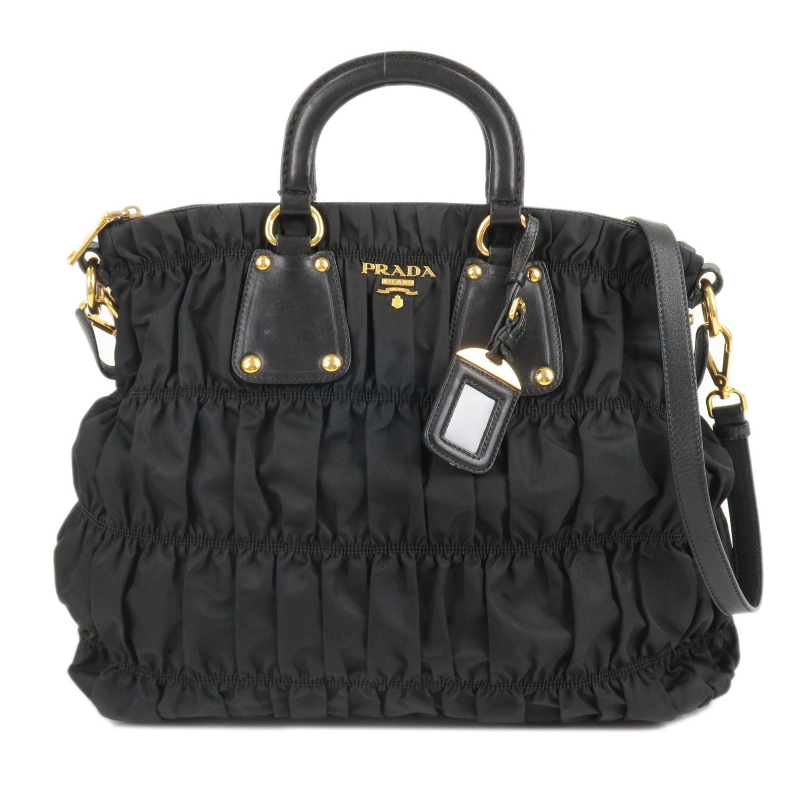 Prada Prada Nylon Leather 2Way Bag Shoulder Bag Nero