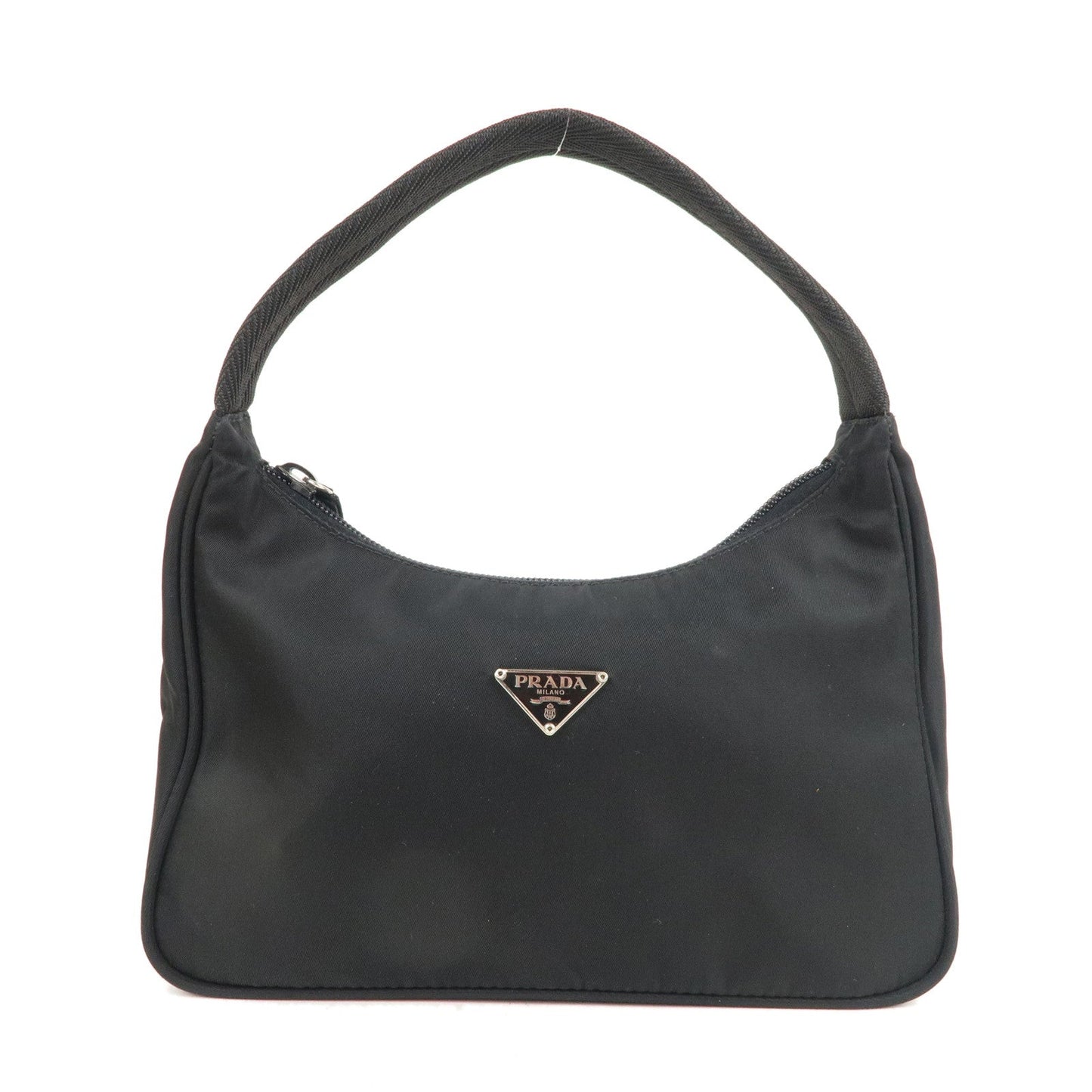 Prada Prada Logo Nylon Hand Bag Pouch Purse Black Travel Bag