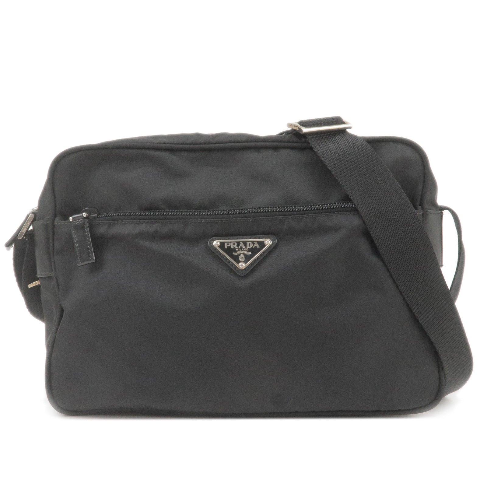 Prada Prada Logo Nylon Leather Shoulder Bag Nero Black Bt0166 36172 14