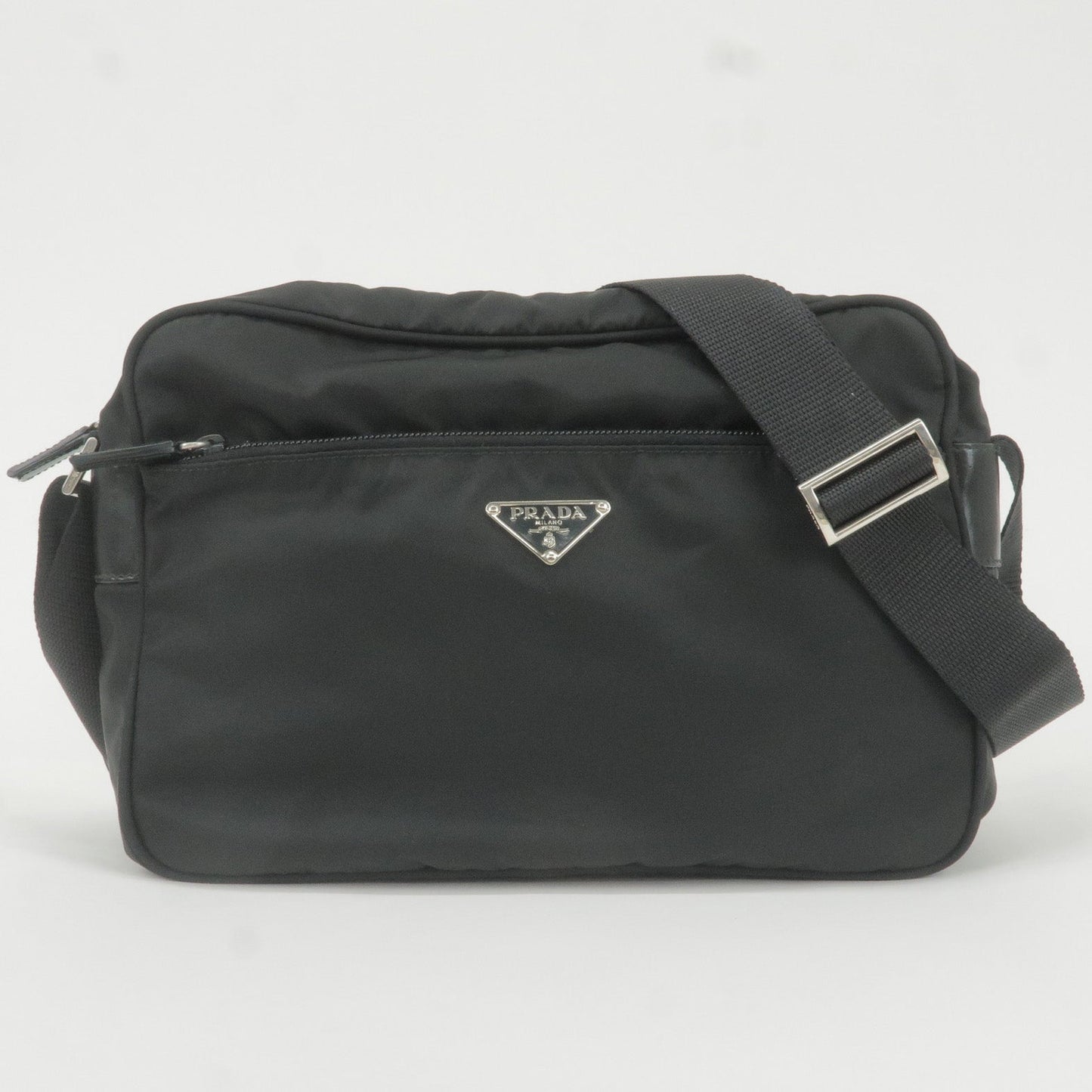 Prada Prada Logo Nylon Leather Shoulder Bag Nero Black Bt0166 35749 12