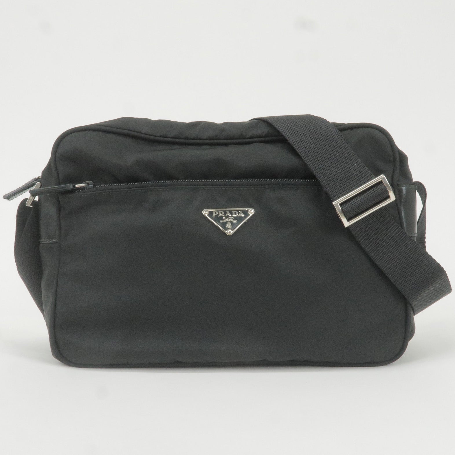 Prada Prada Logo Nylon Leather Shoulder Bag Nero Black Bt0166 35749 12