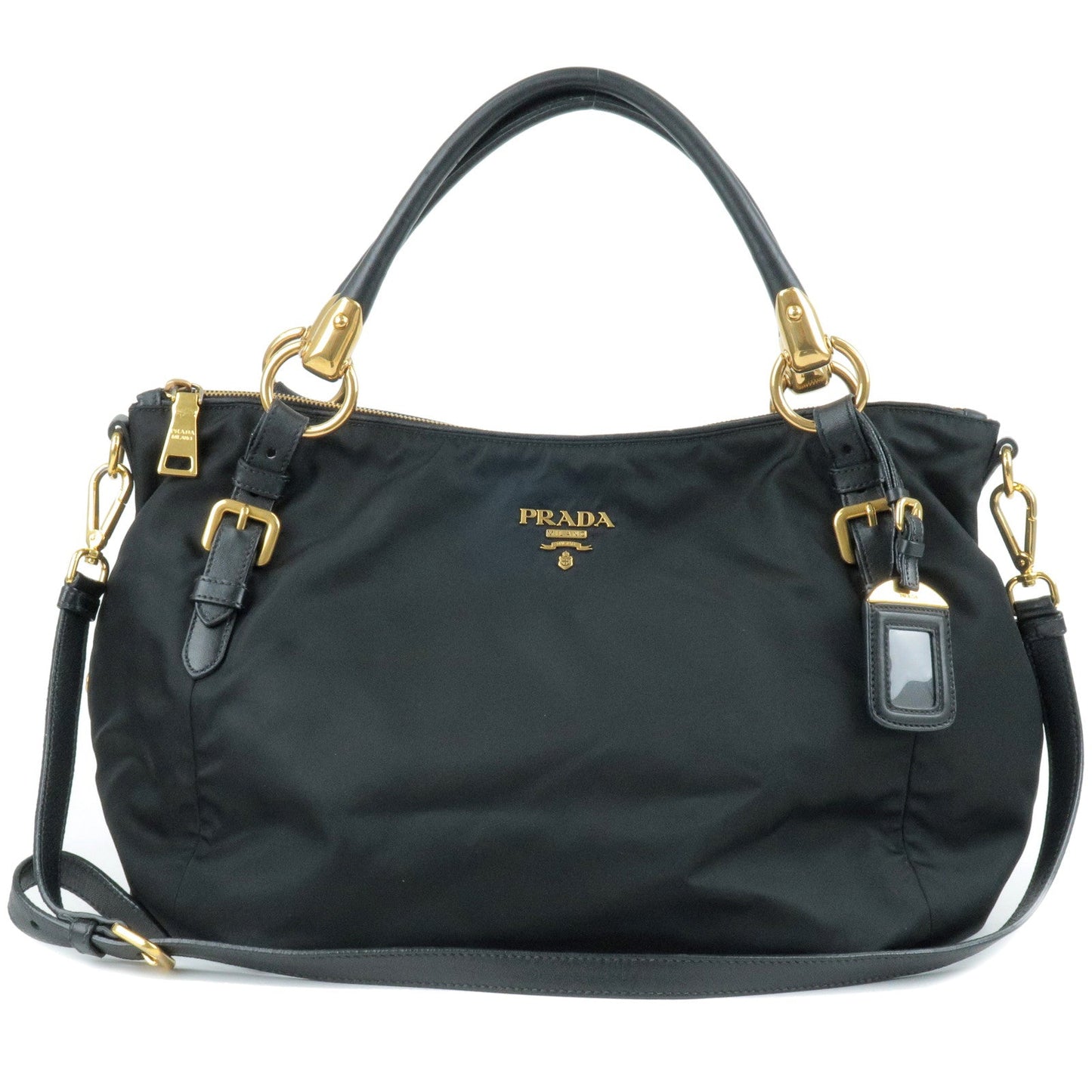 Prada Prada Nylon Leather Shoulder Bag 2Way Bag Nero