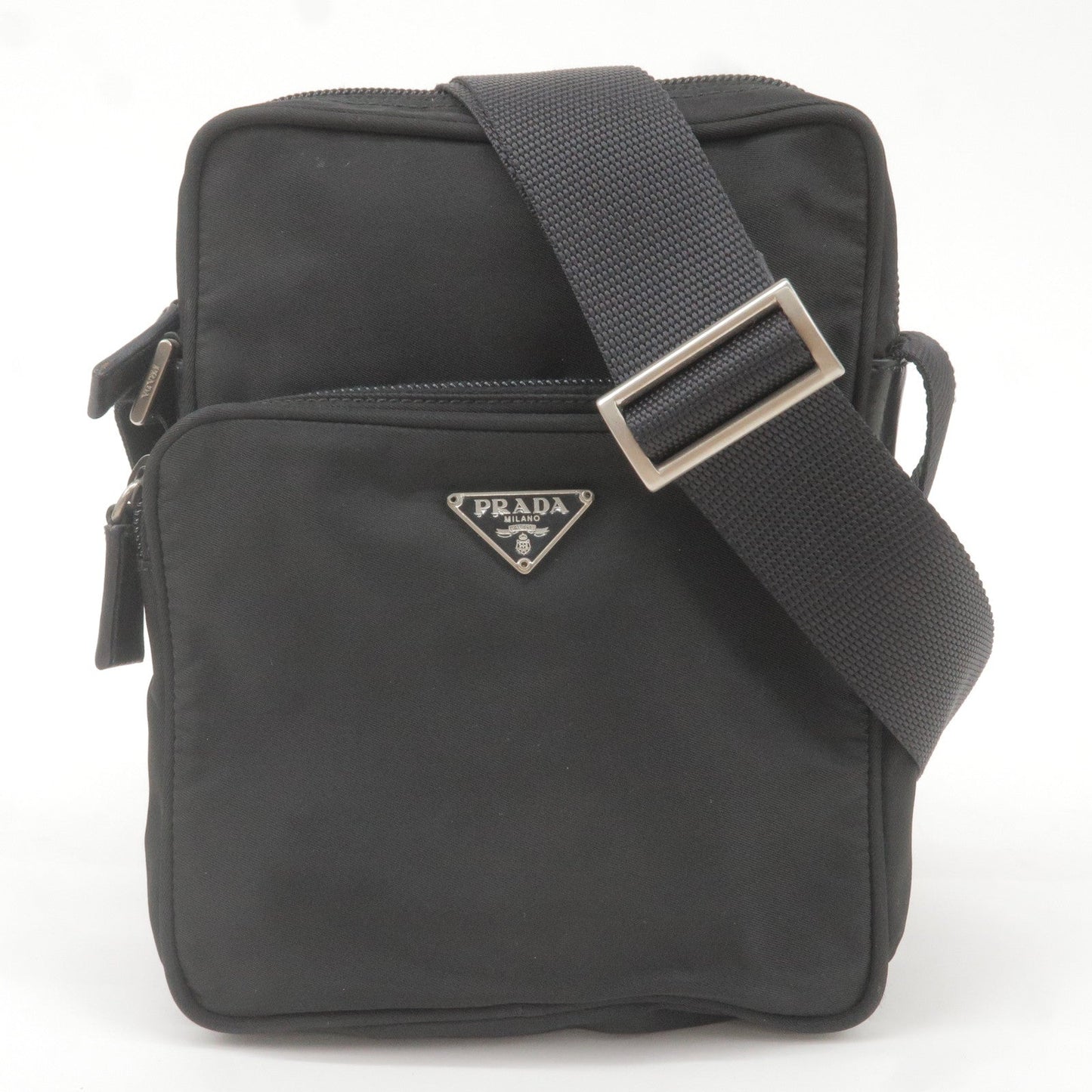 Prada Prada Logo Nylon Leather Shoulder Bag Nero Black Bt0169 36626 15