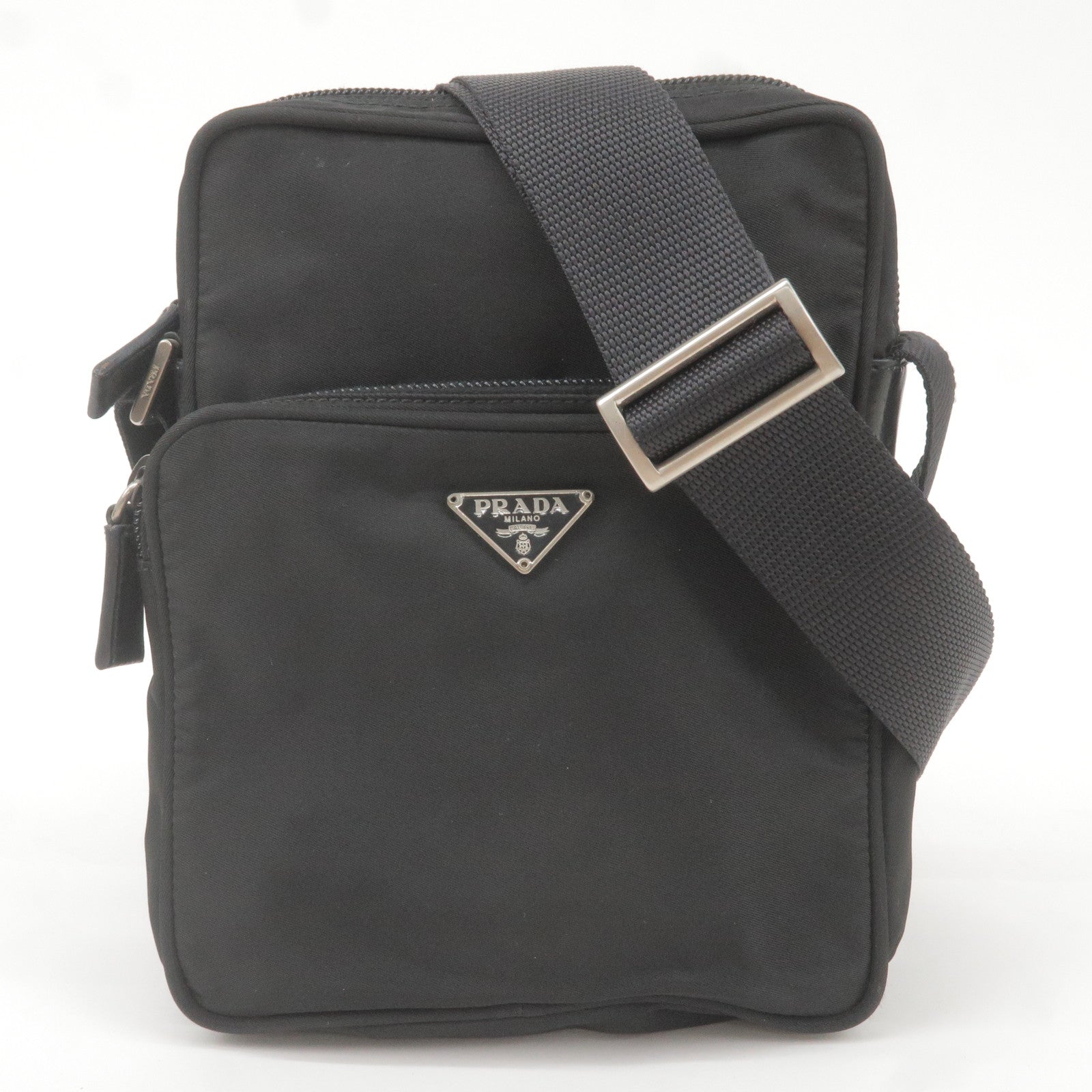 Prada Prada Logo Nylon Leather Shoulder Bag Nero Black Bt0169 36626 15