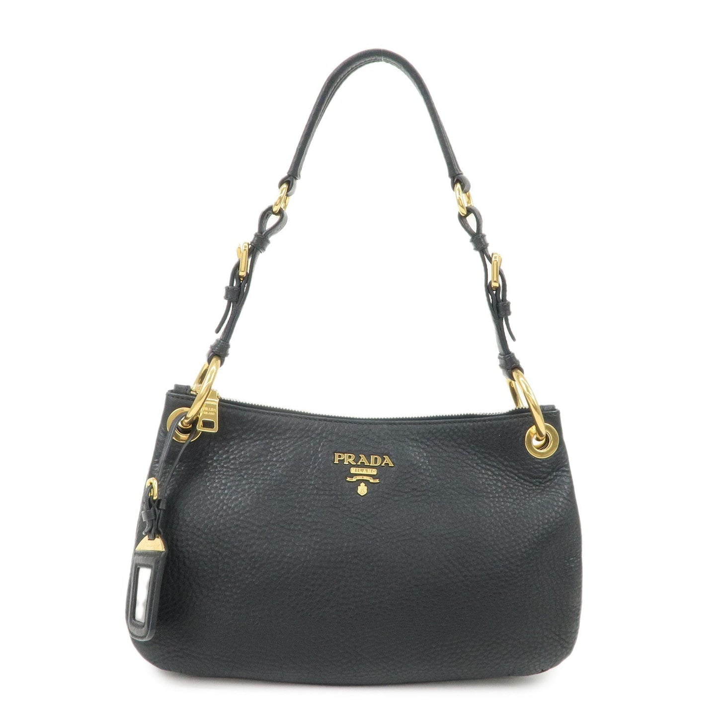 Shoulder Bag One- Hand Bag Hardware d Leather Black Gold