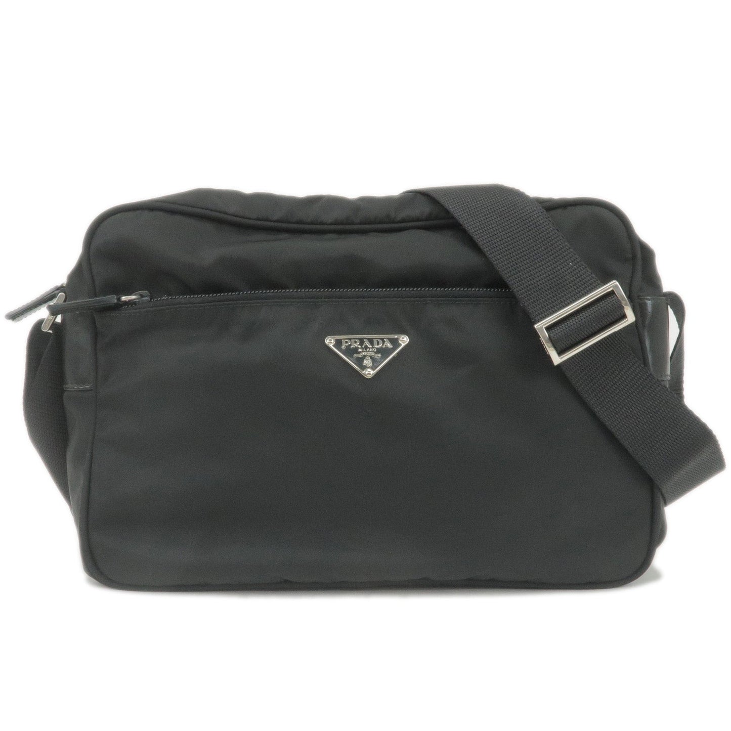 Prada Prada Logo Nylon Leather Shoulder Bag Nero Black Bt0166 35749 12