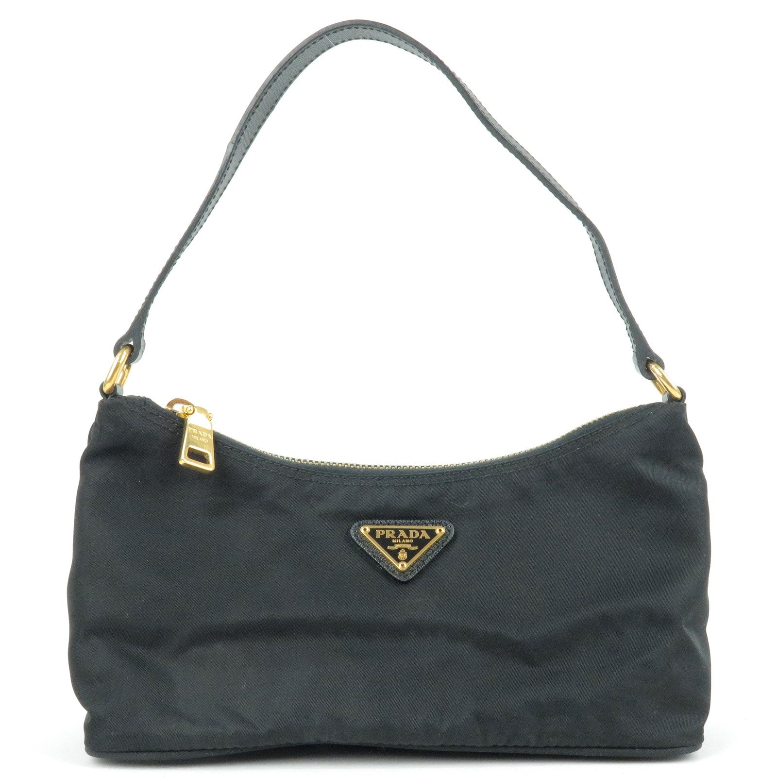 Prada Prada Nylon Leather Hand Bag Pouch Nero Black Travel Bag 1N1413 35632 1