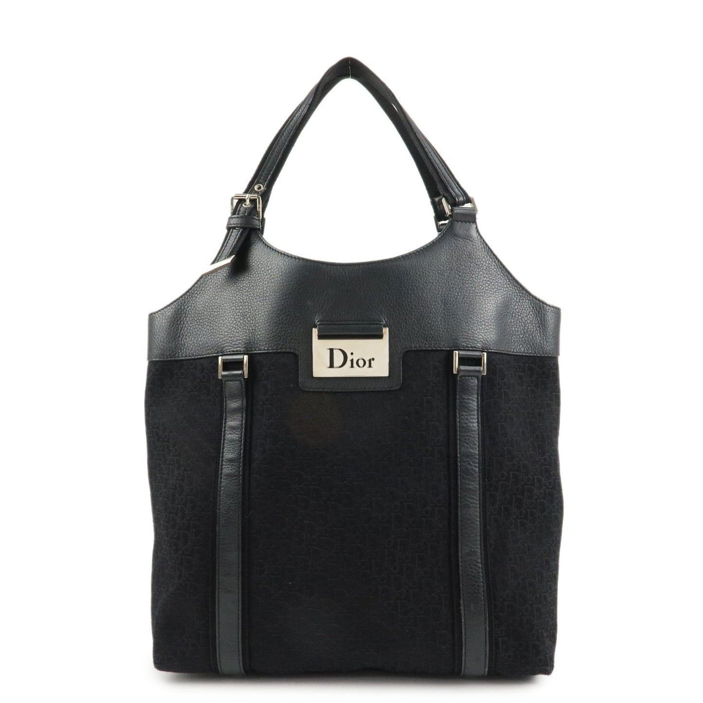 Dior Tote Bag Christian Street Chic Trotter d Leather Canvas