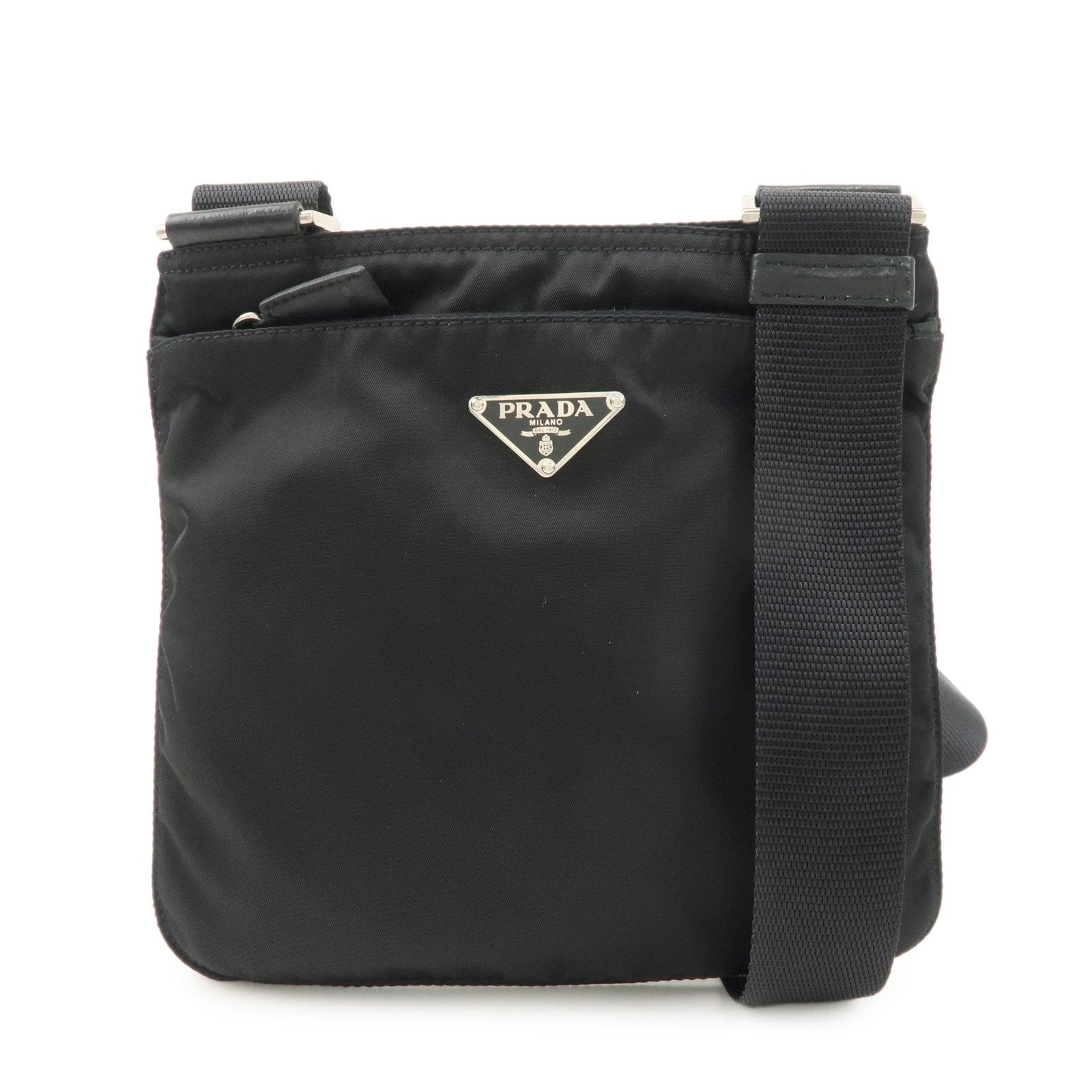 Prada Crossbody Bag Triangle Shoulder Bag d 2 Leather Nylon Black