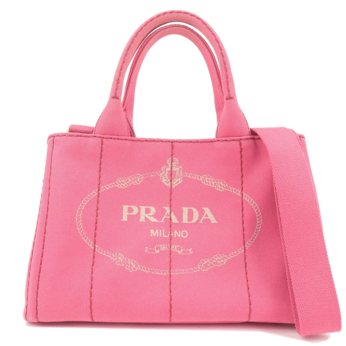 Prada Prada Logo Canapa Mini Canvas 2Way Tote Bag 1Bg439 36769 4