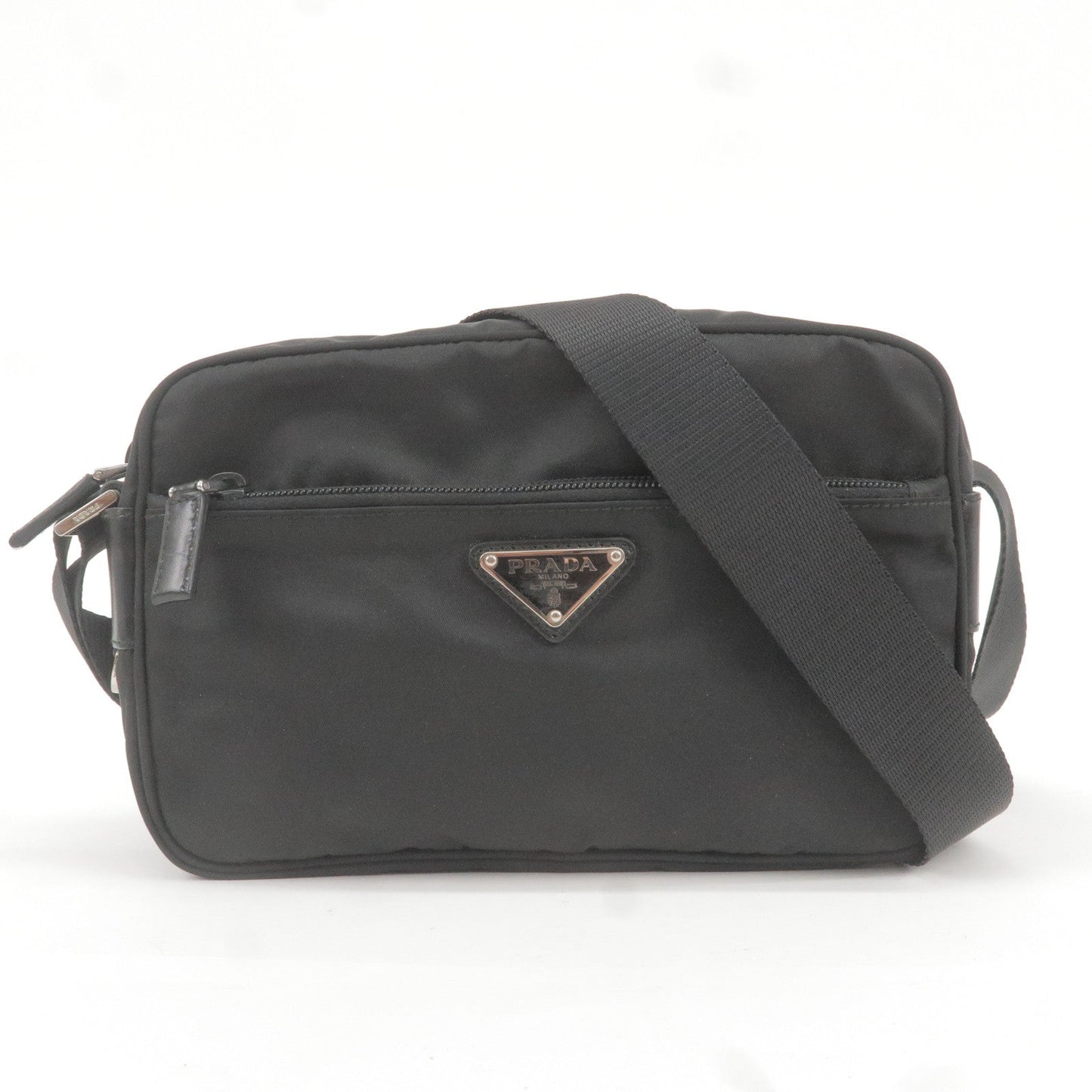 Prada Prada Logo Nylon Leather Shoulder Bag Nero Black Bt1067 36313 16