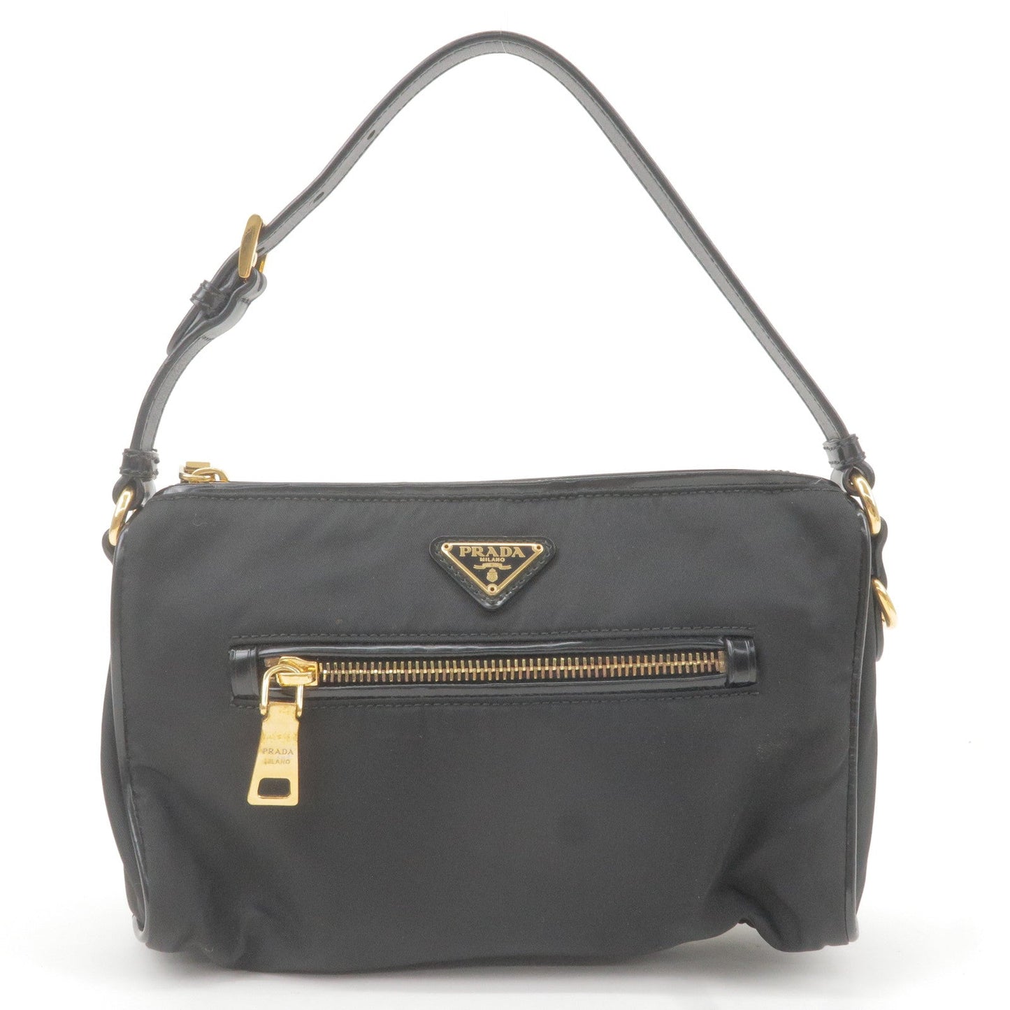 Prada Prada Logo Nylon Leather Shoulder Bag Nero Black Bn1834 36490 15