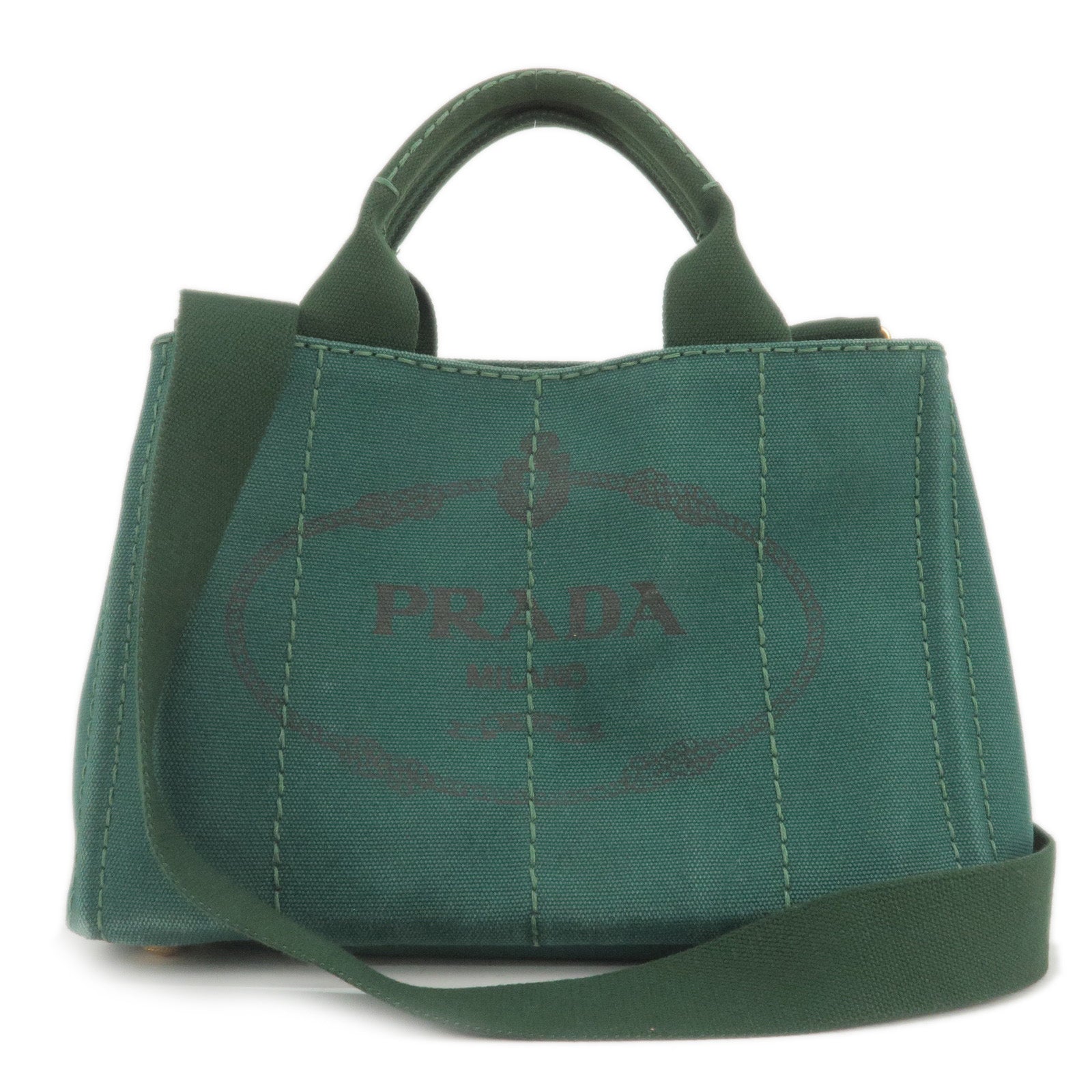 Prada Prada Canapa Mini Canvas 2Way Bag Shoulder Bag B2439G 35689 2