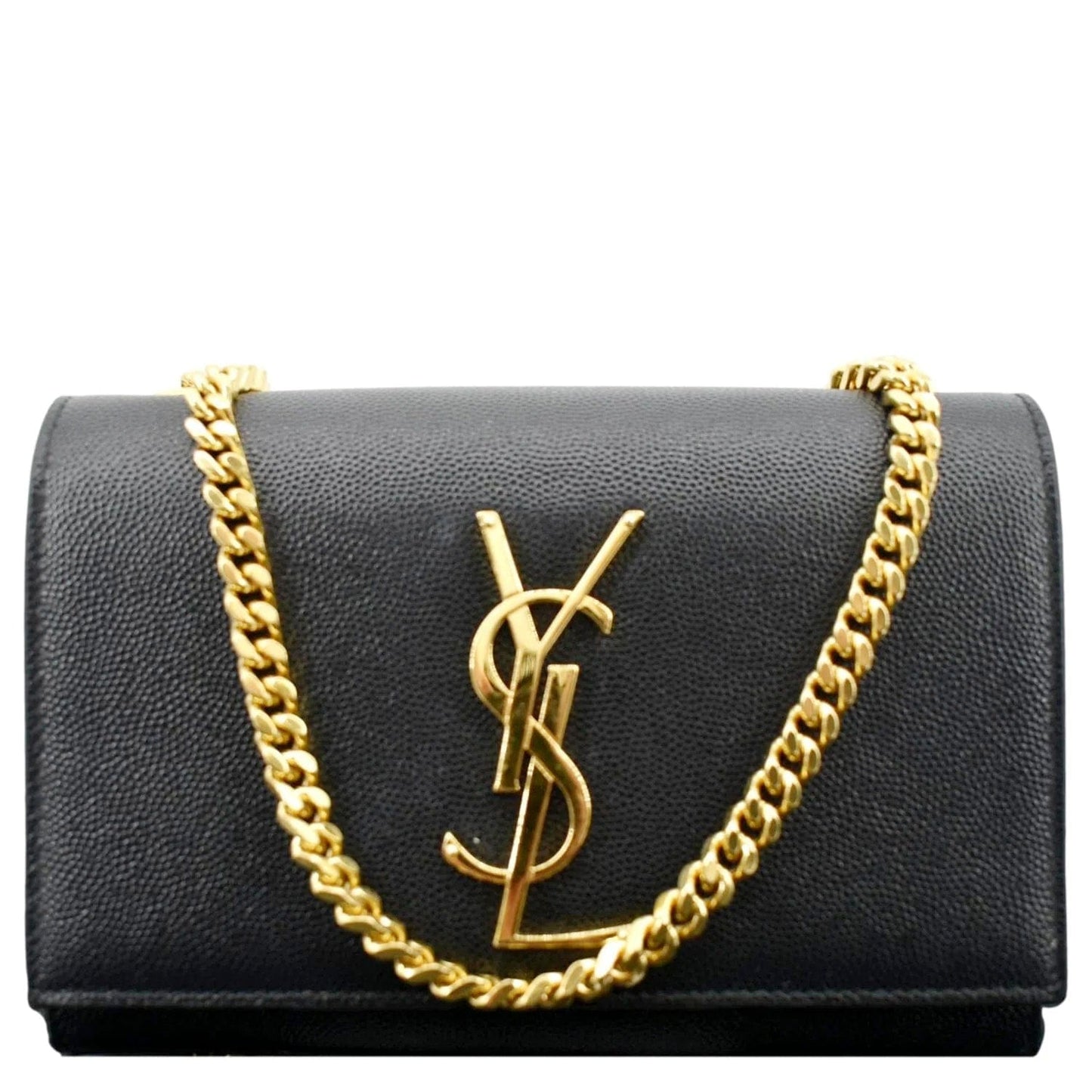 YSL Saint Laurent Saint Kate Shoulder Bag Leather Black