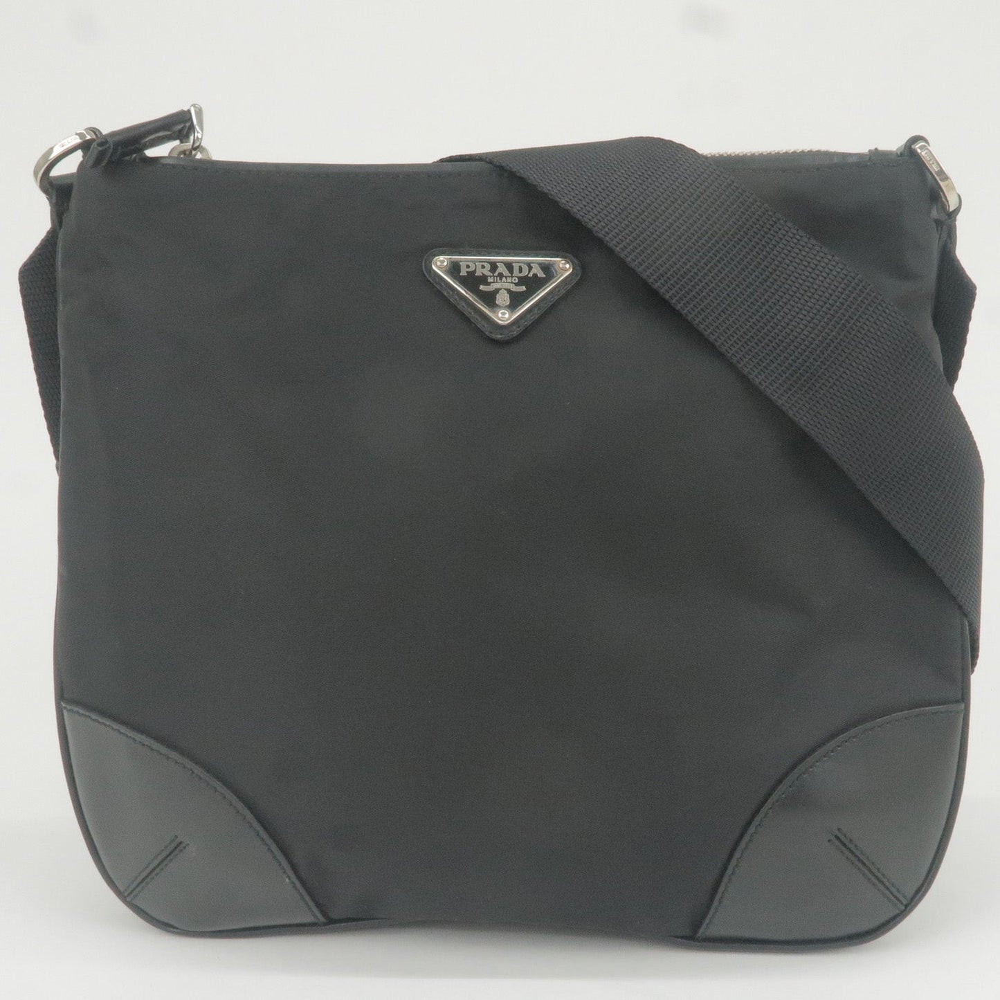 Prada Prada Logo Nylon Leather Shoulder Bag Purse Nero Bt0332 35762 7